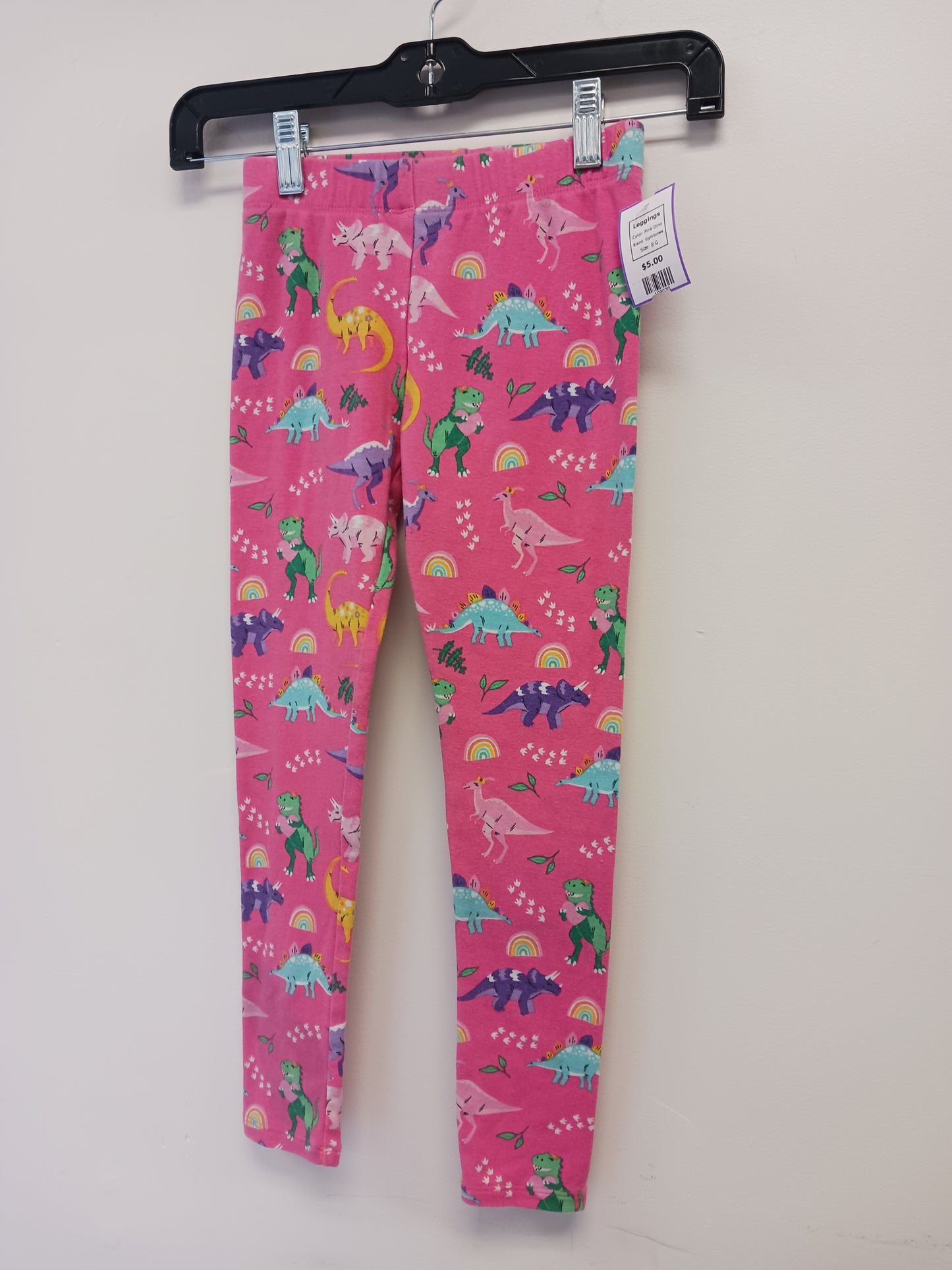 Pink Dino Gymboree Leggings, 8 G