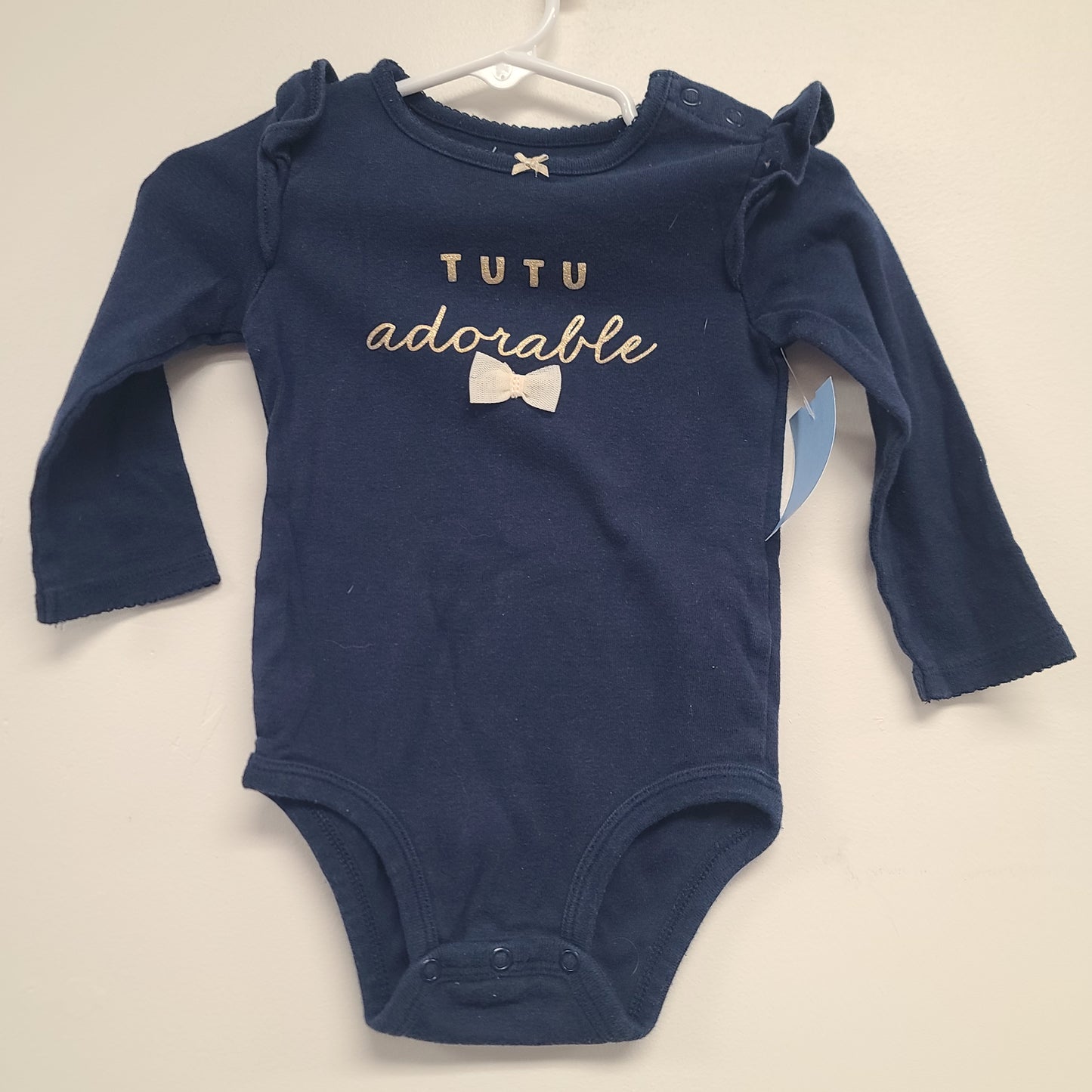 Navy Tutu Adorable Carters Longsleeve Onesie, 18M G