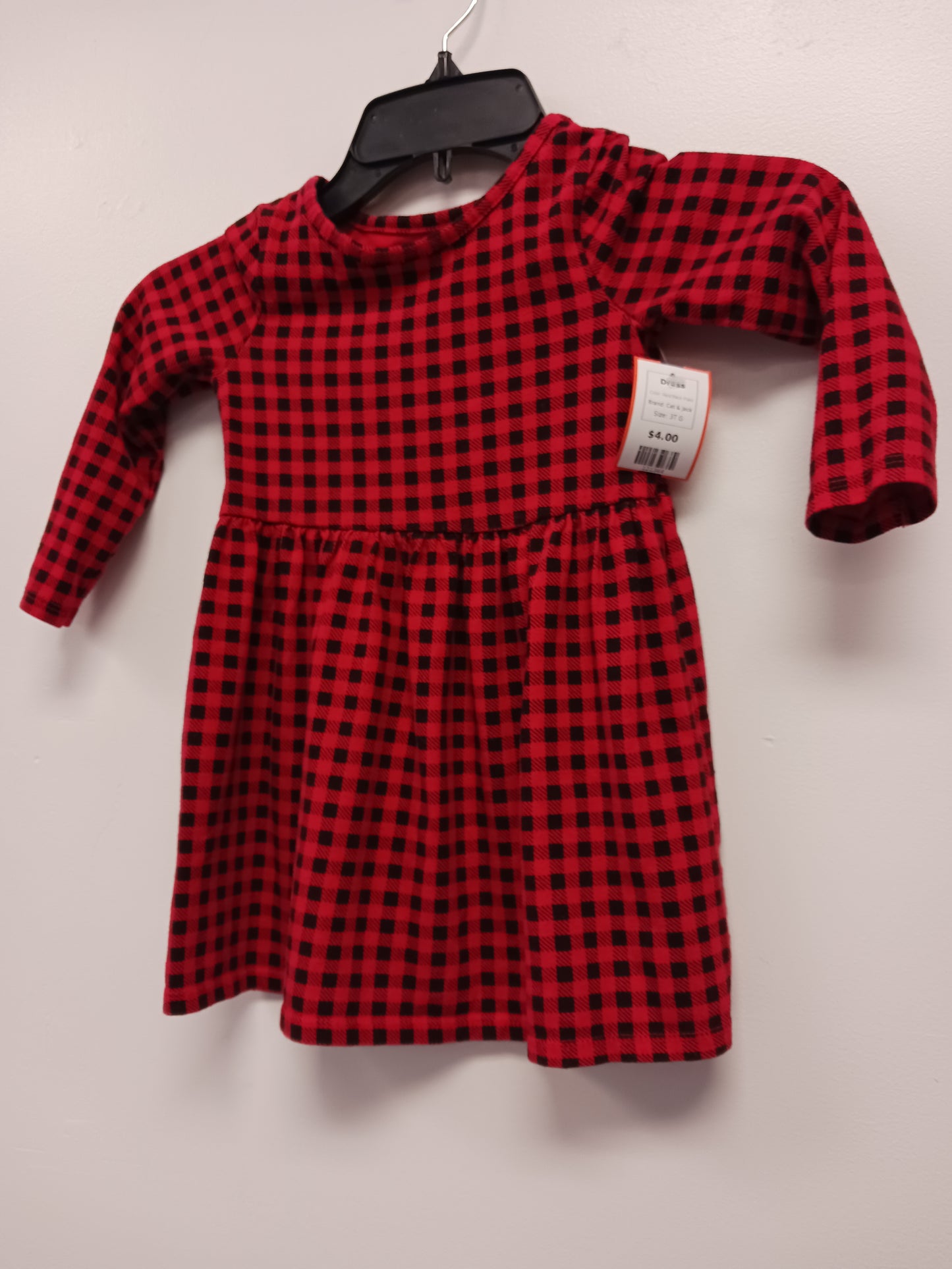 Red/Black Plaid Cat & Jack Dress, 3T G