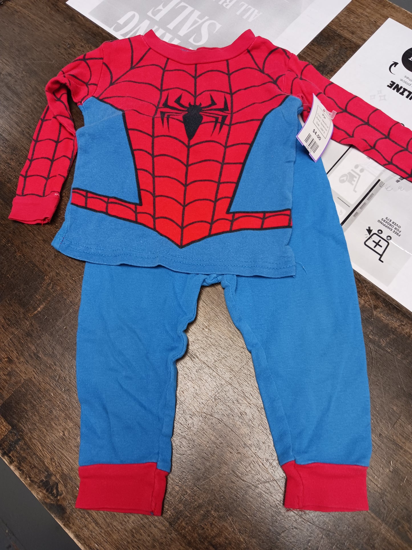Red/Blue Spiderman Pjs, 18M B