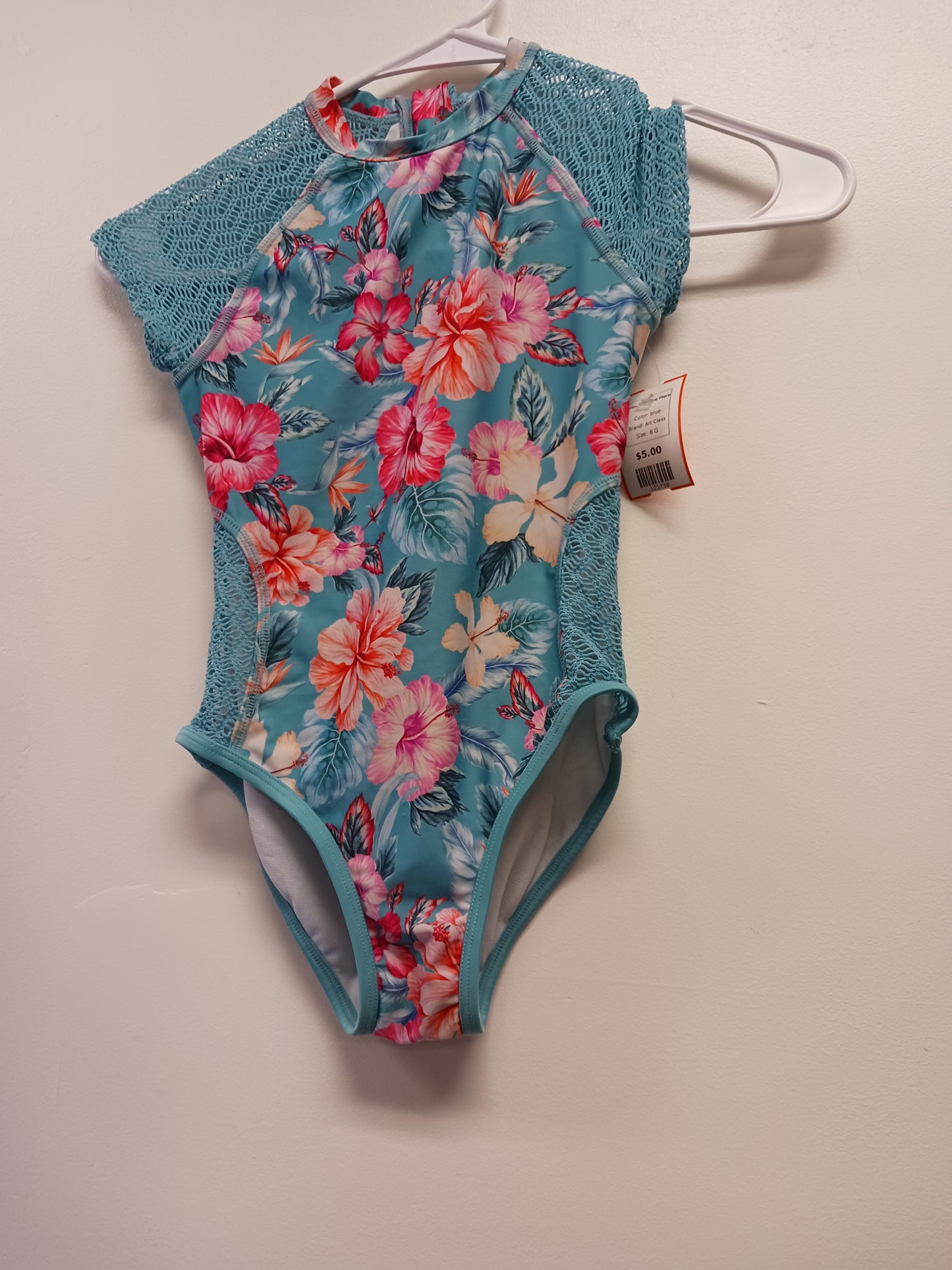 blue Art Class Flowered One Piece, 6 G