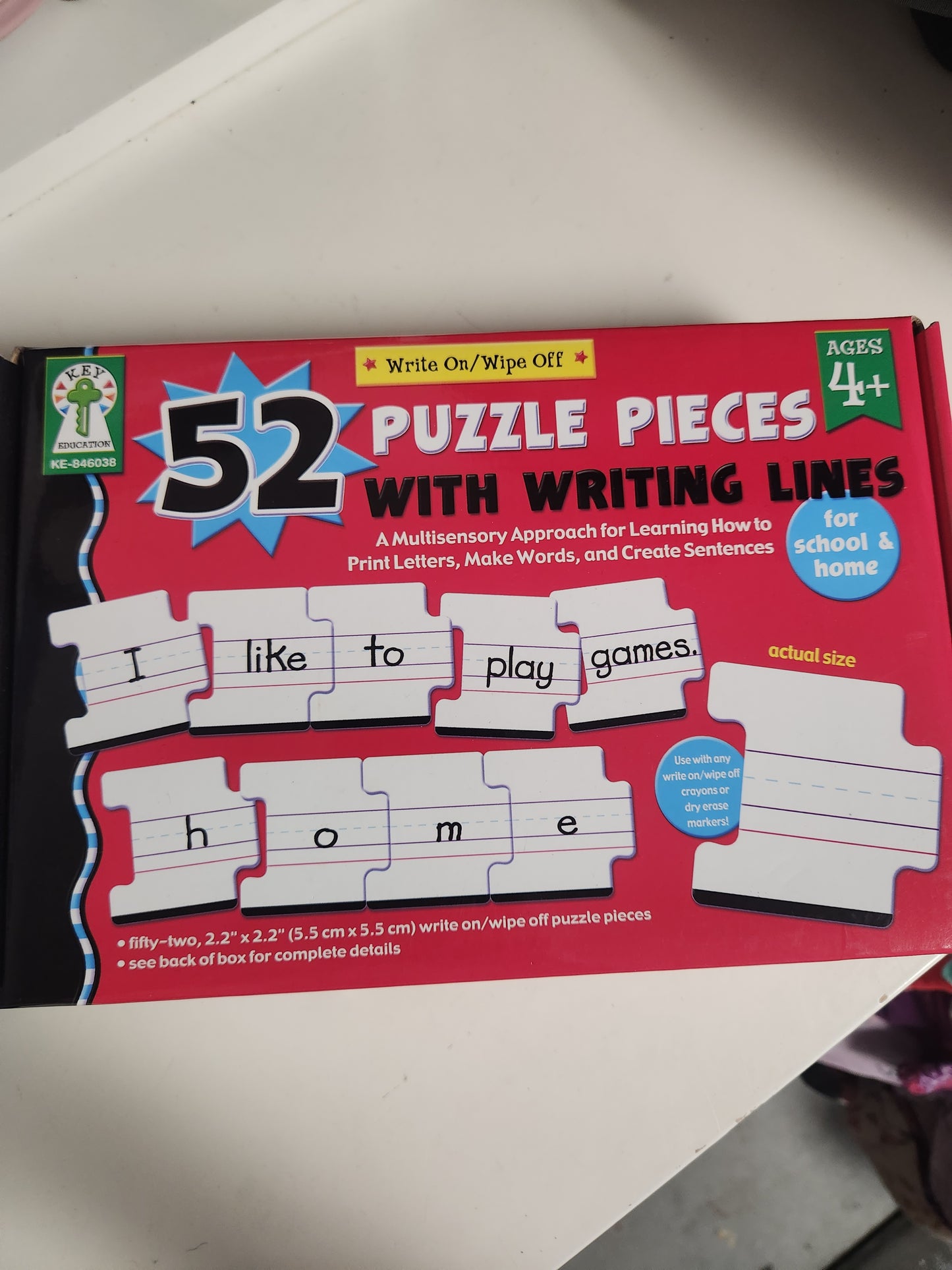 Key Education Puzzle Pieces With Writing Lines