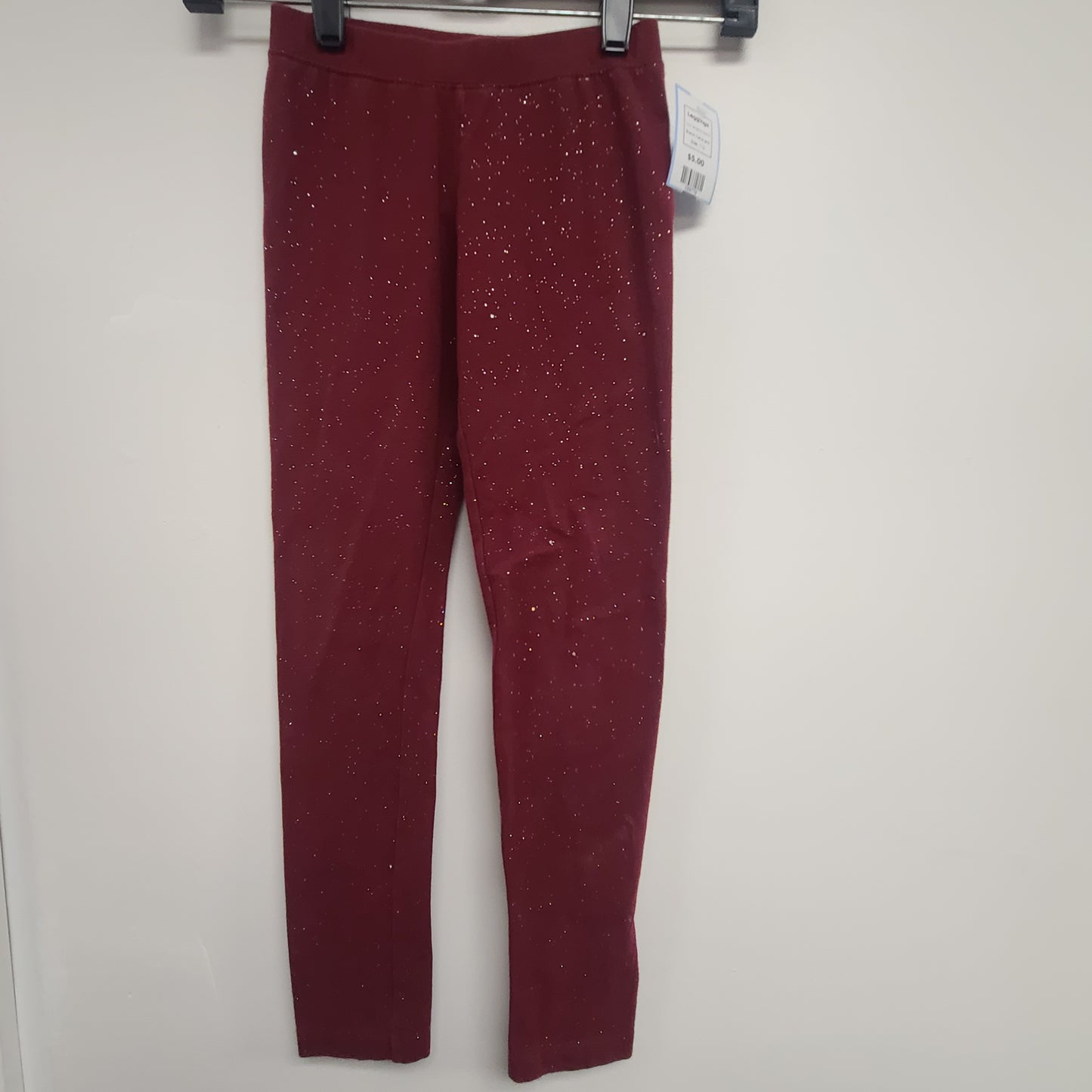 Burgandy Sparkle Cat & Jack Leggings, 7 G