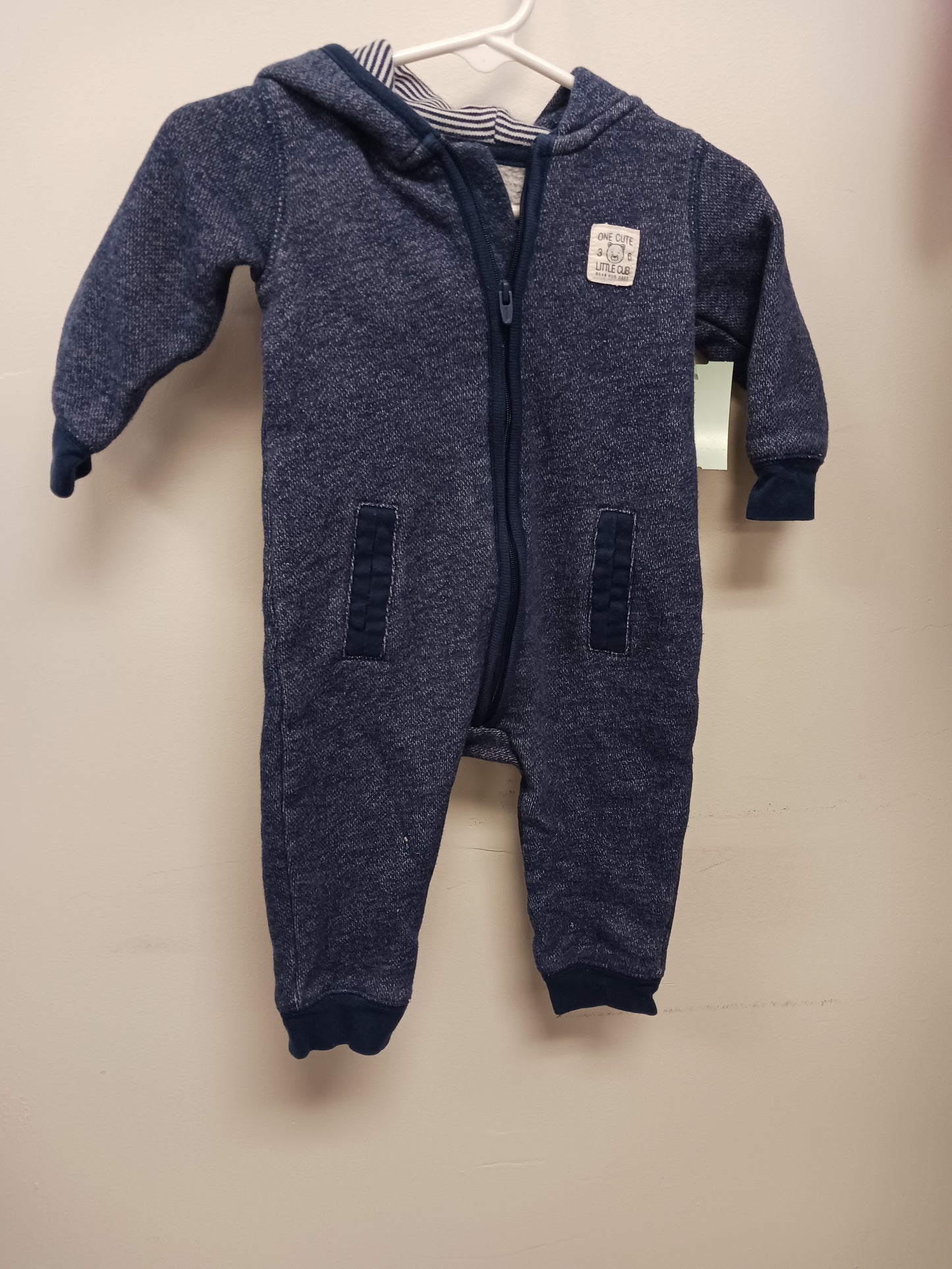 Navy Carters Pant One Piece, 6M B