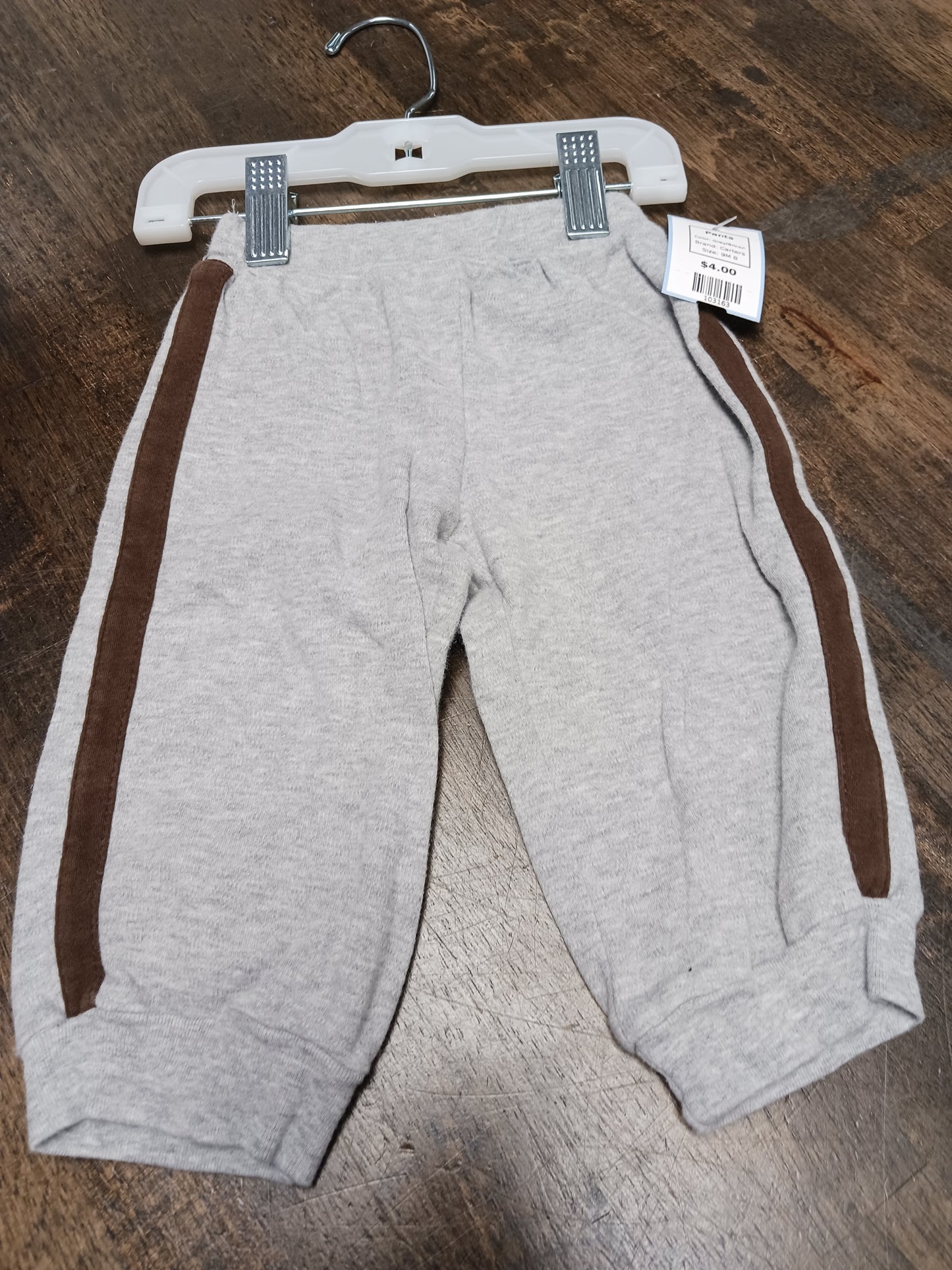 Grey/Brown Carters Pants, 9M B