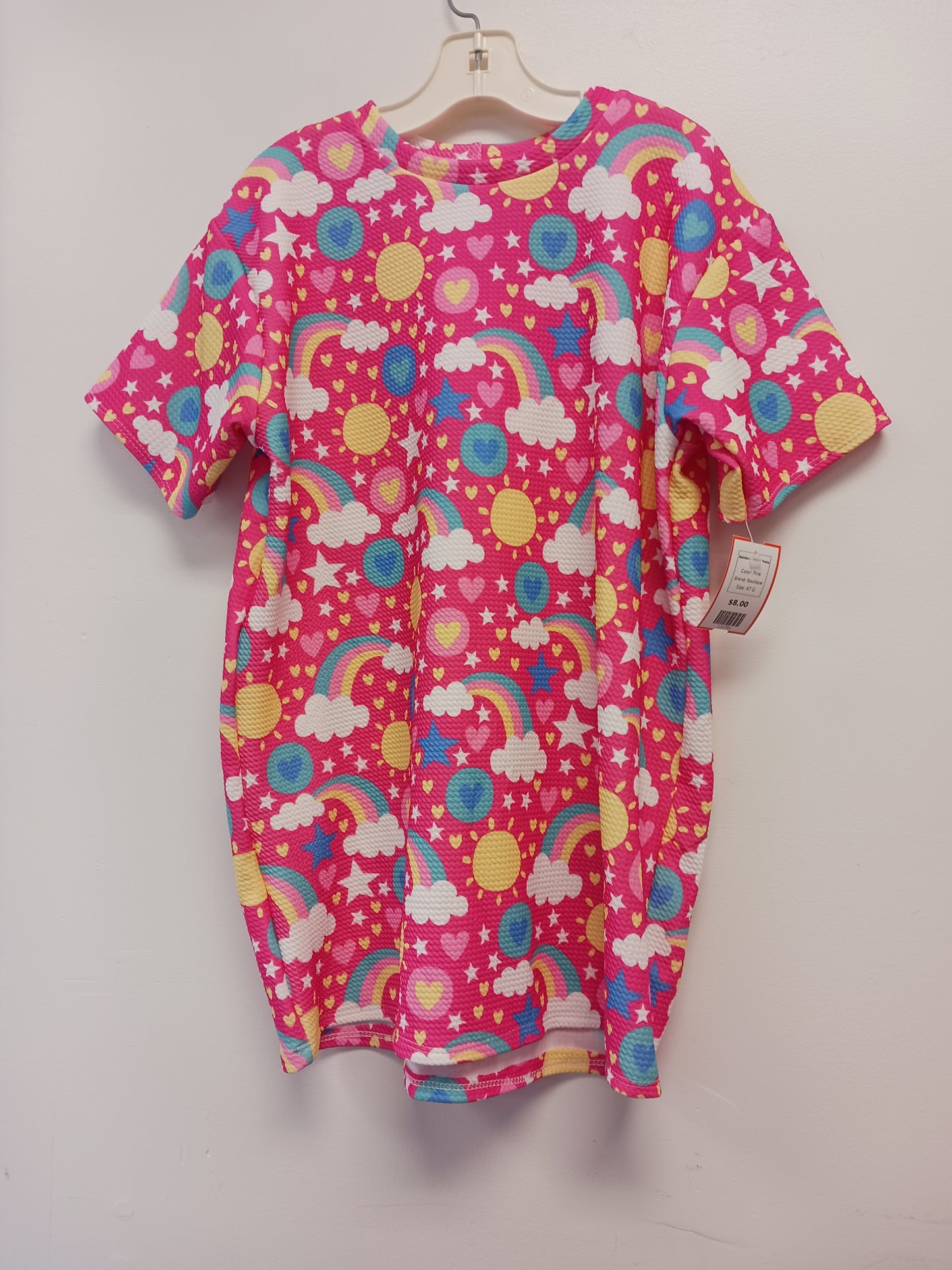 Pink Boutique Rainbow Tshirt Dress, 4T G