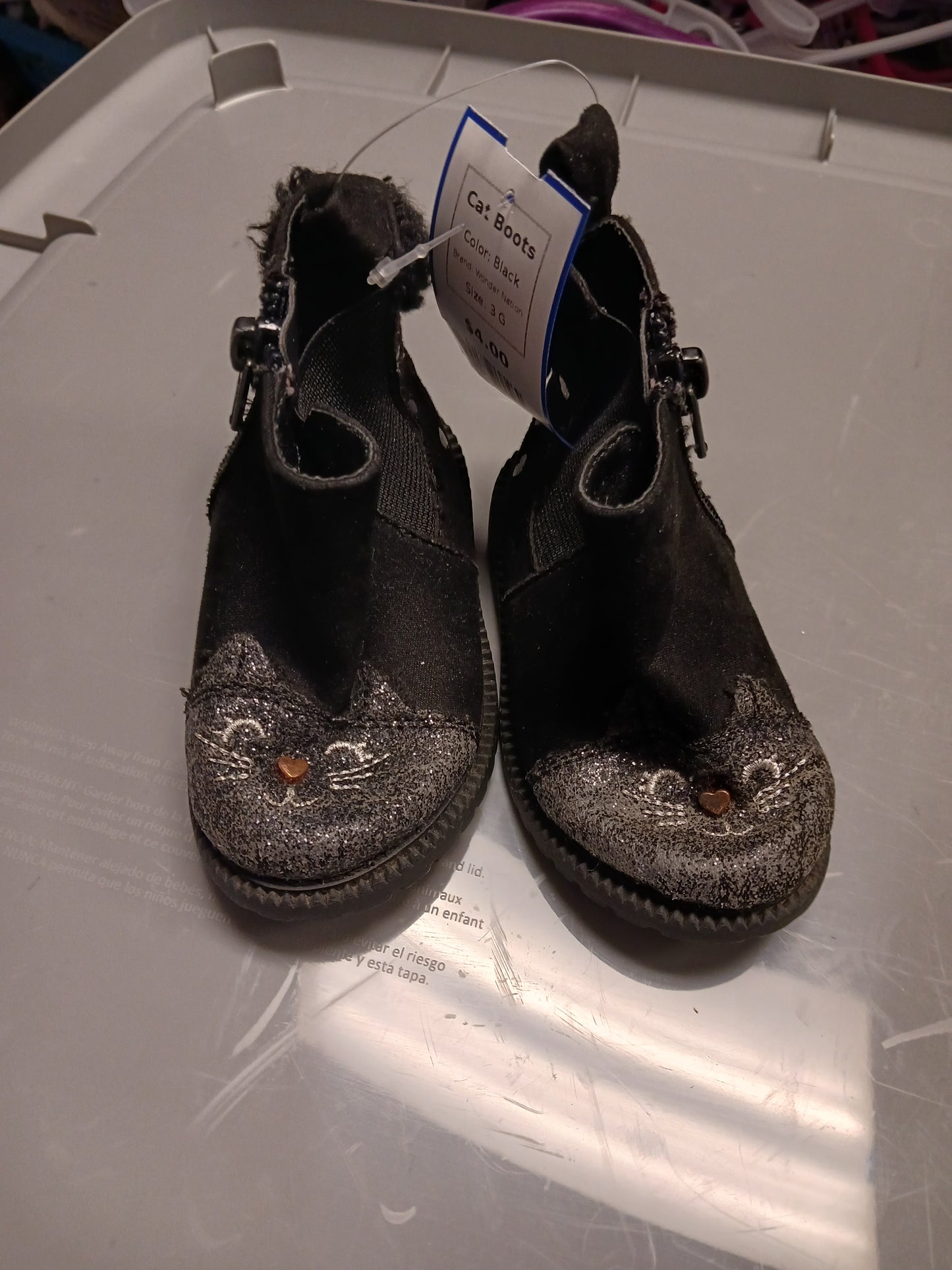 Black Wonder Nation Cat Boots, 3 G