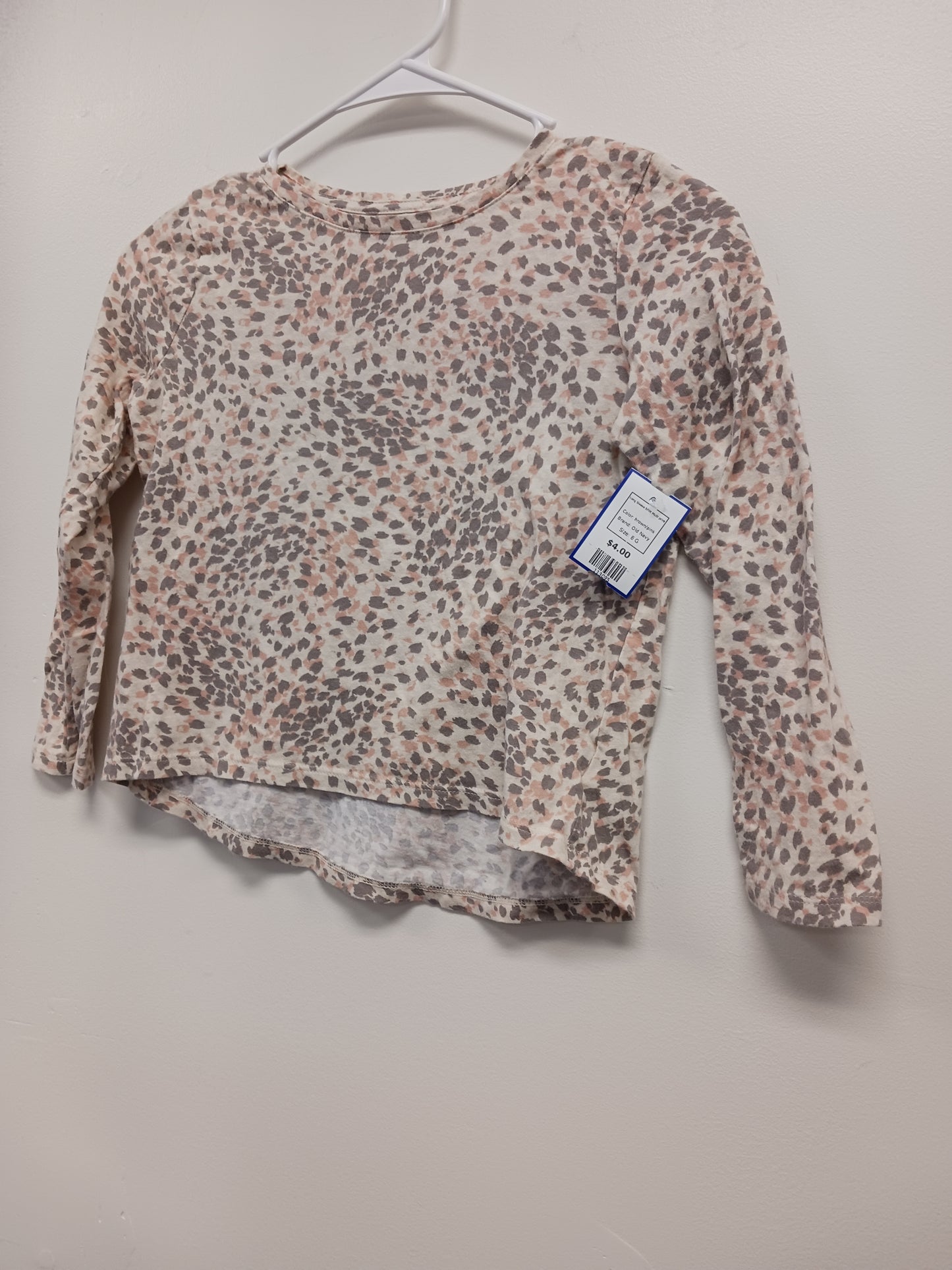 brown/pink Old Navy Long Sleeve Shirt Multi print, 8 G