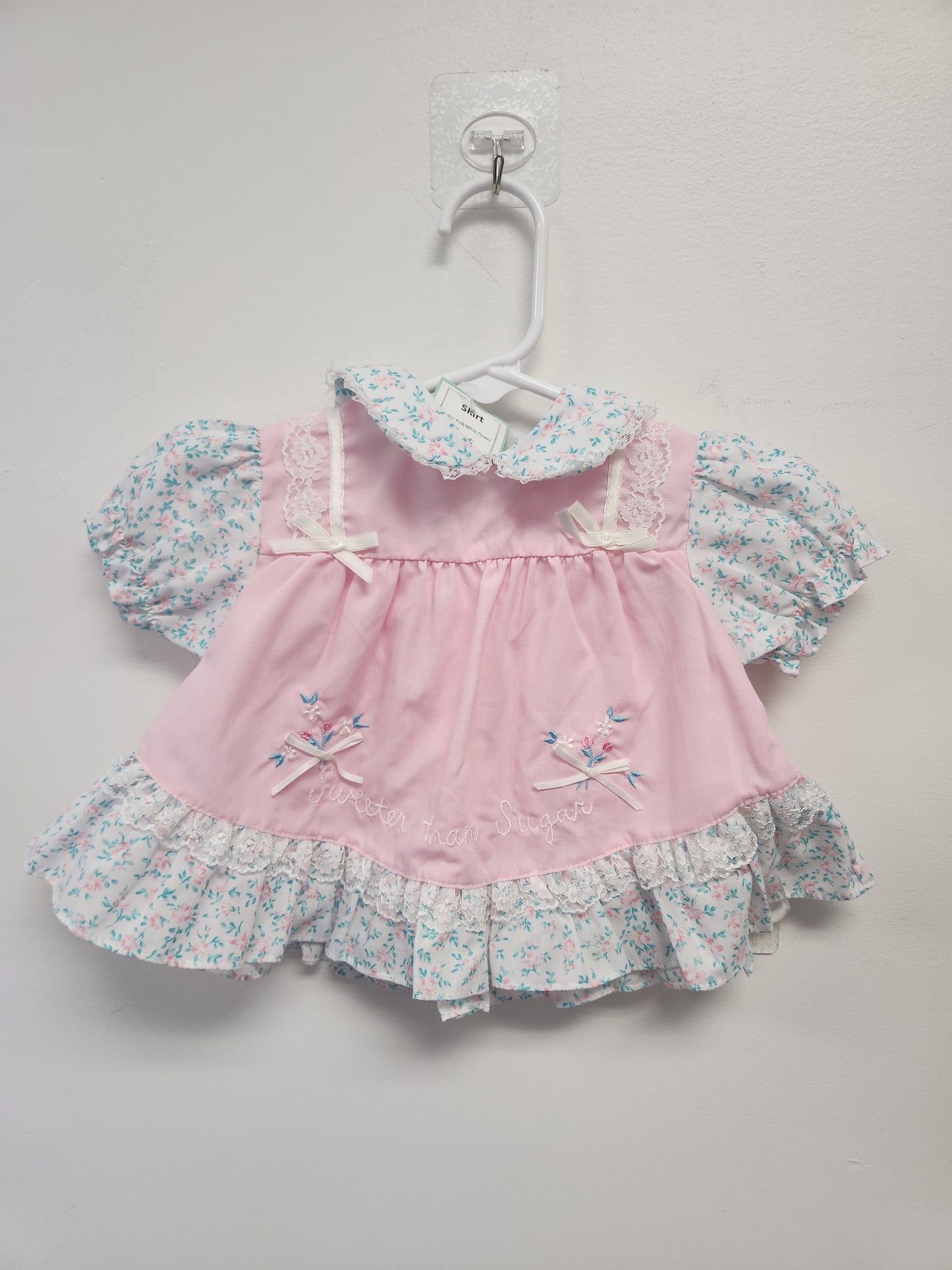 Pink/White Flower Shirt, 6M G