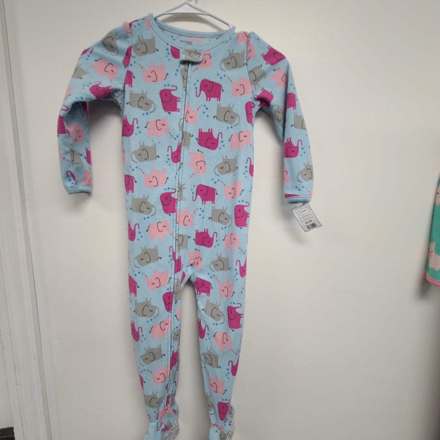 Blue/Pink/Grey/Purple Elephant Carters Sleeper, 4T G
