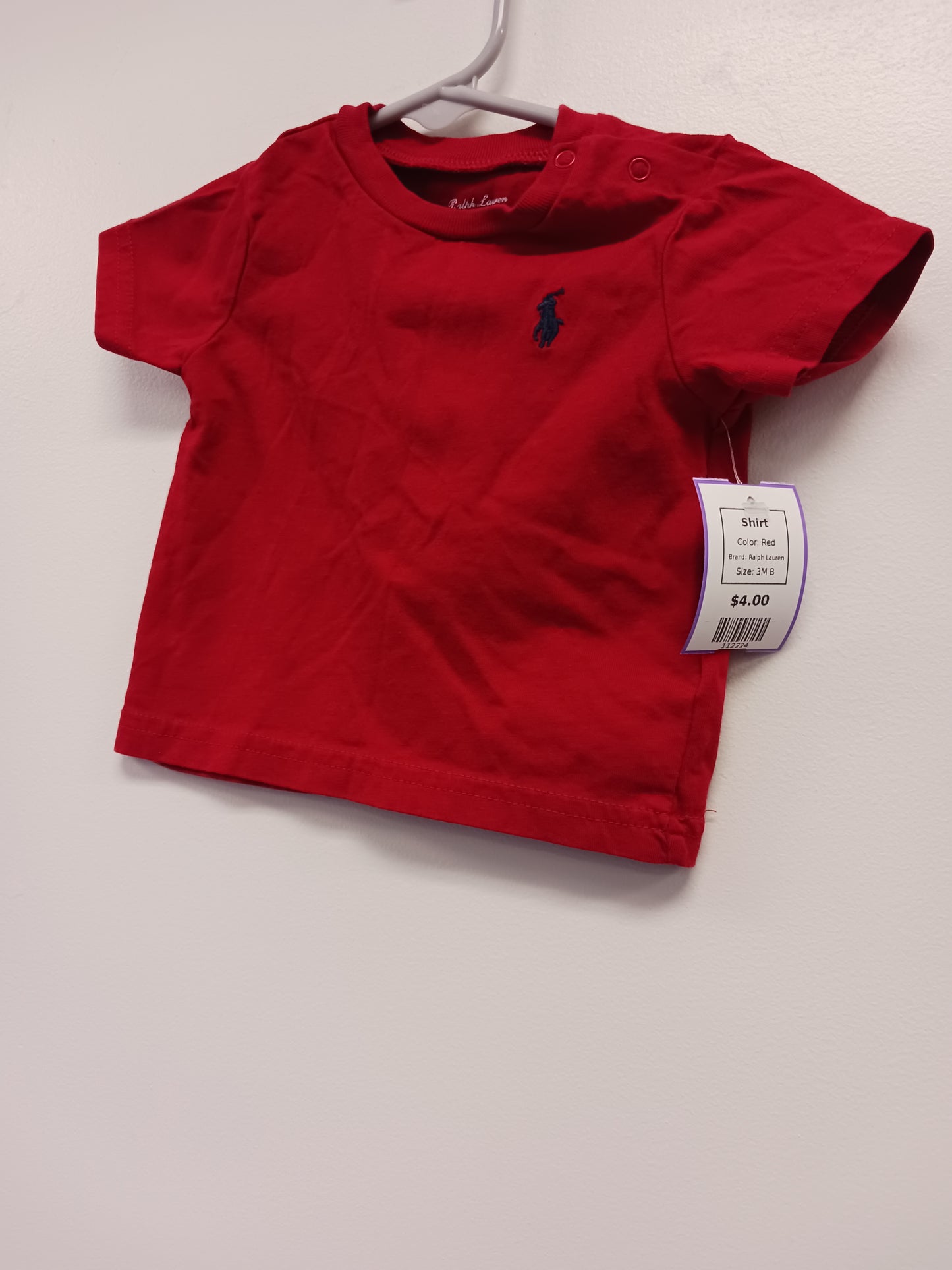 Red Ralph Lauren Shirt, 3M B