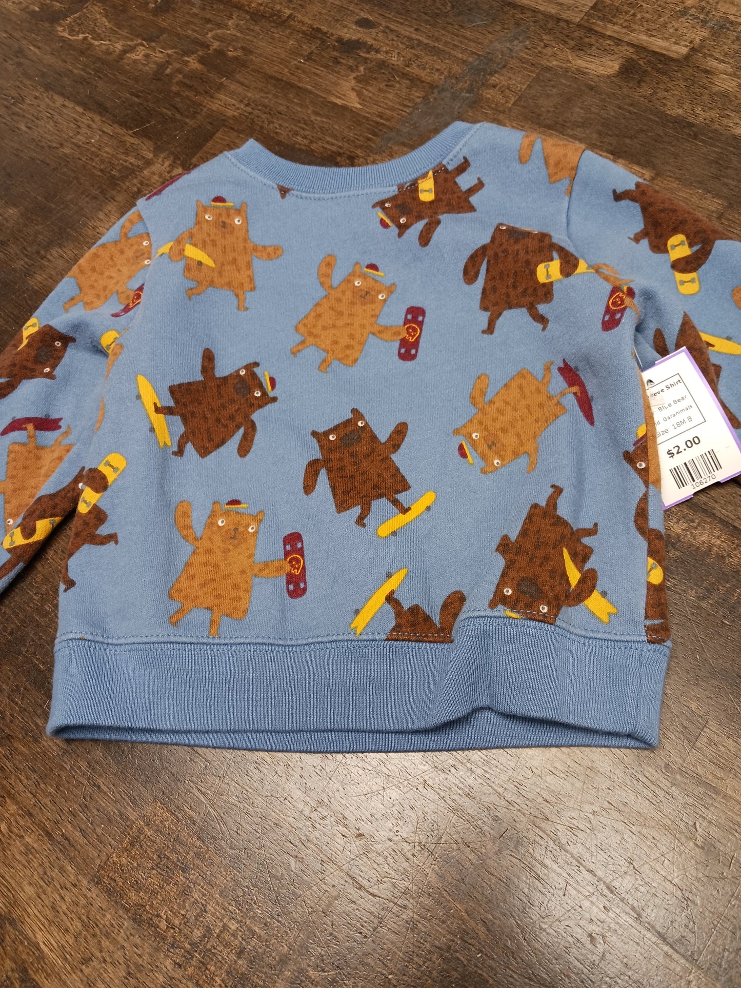 Blue Bear Garanimals Longsleeve Shirt, 18M B