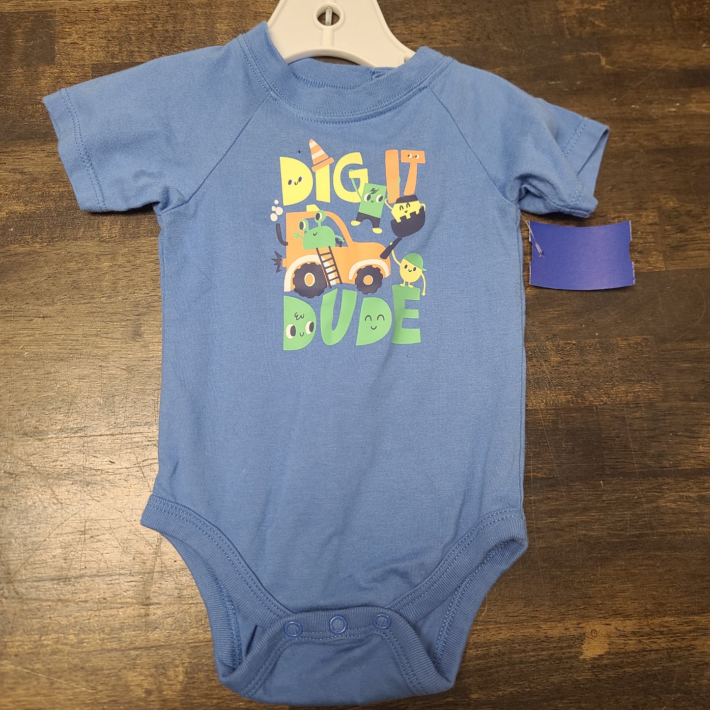 blue garanimals dig it dude onesie, 3M B