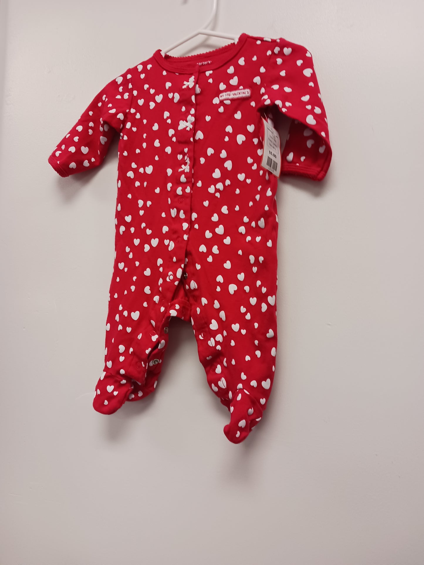 Red Carters Valentines Sleeper, 6M G