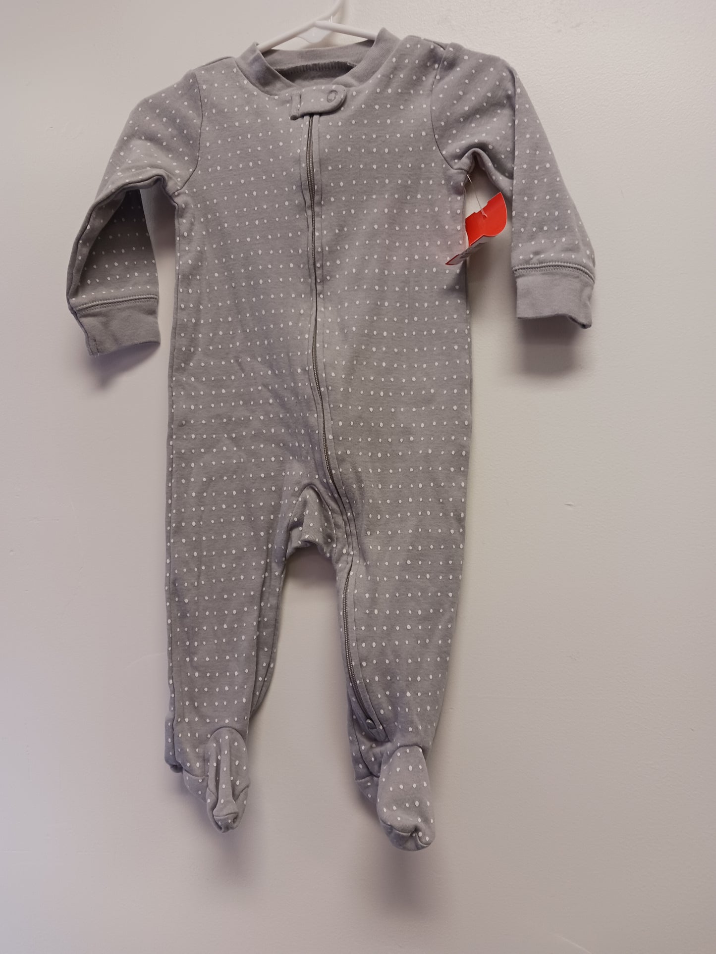 Grey/White Polka Dot Carters Sleeper, 9M B