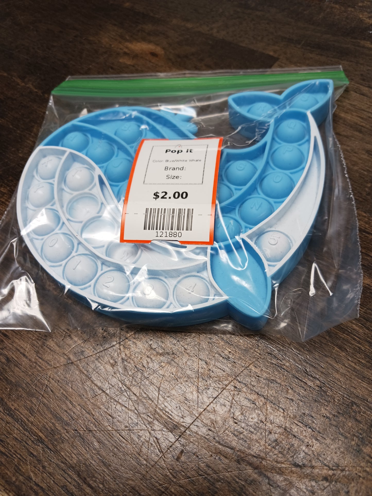 Blue/White Whale Pop It