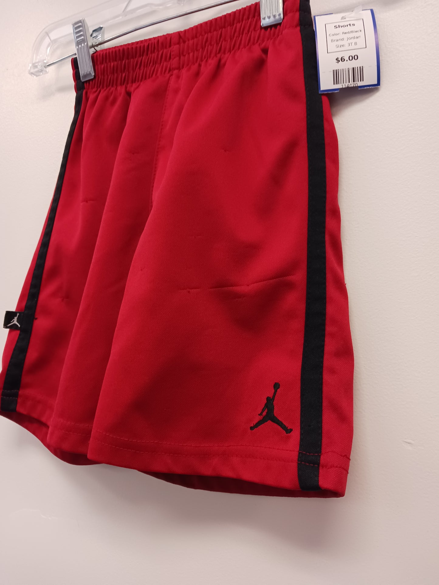 Red/Black Jordan Shorts, 3T B