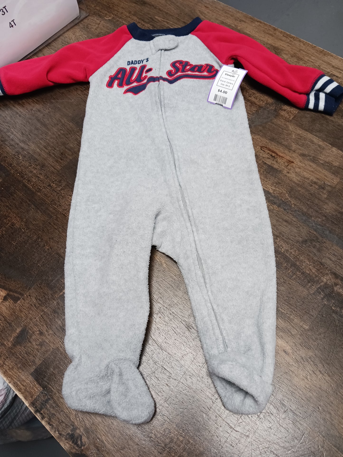 Grey/Red Daddys All Star Carters Sleeper, 9M B