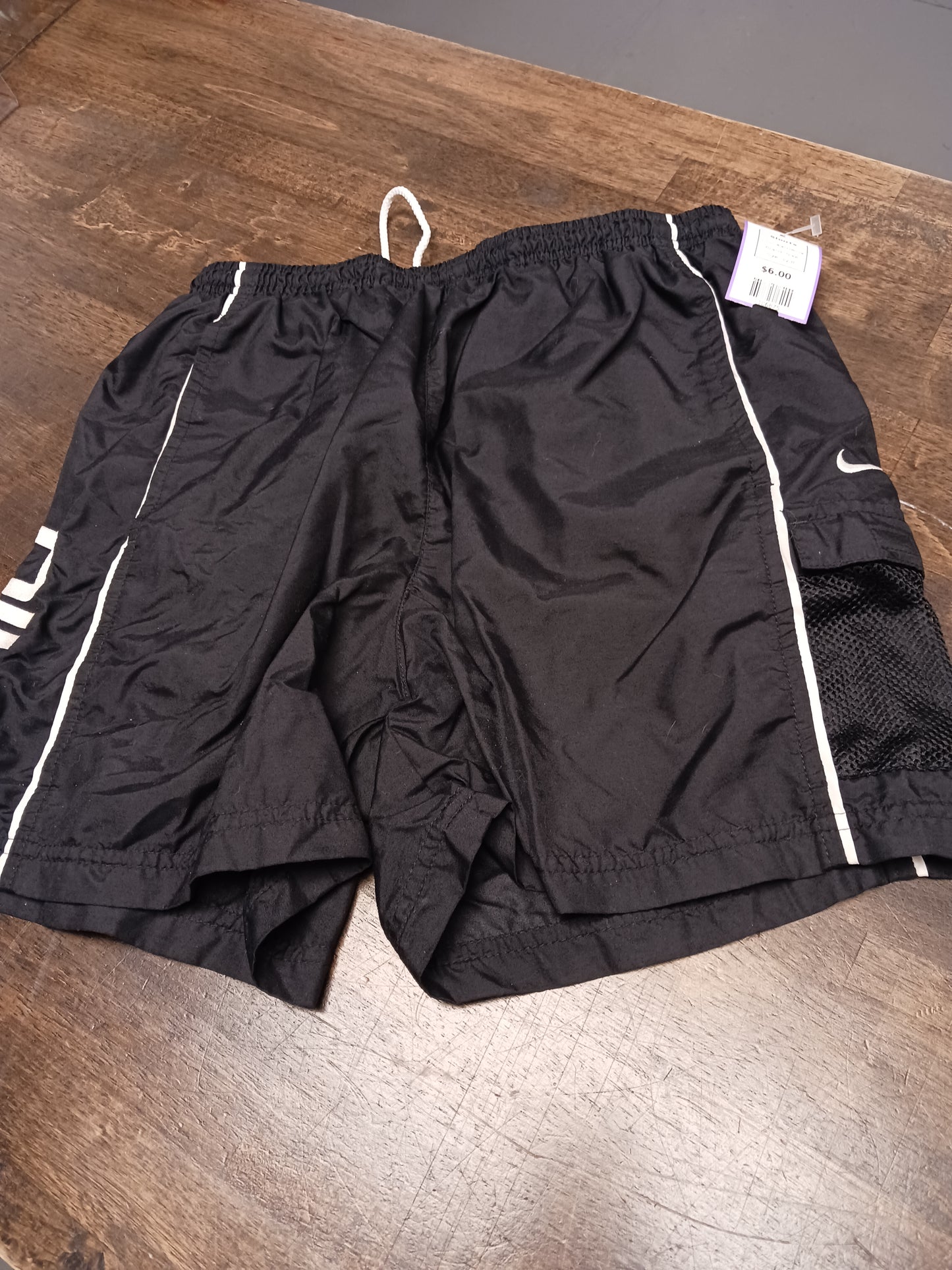 Black/White Nike Swim Trunks, 12 B