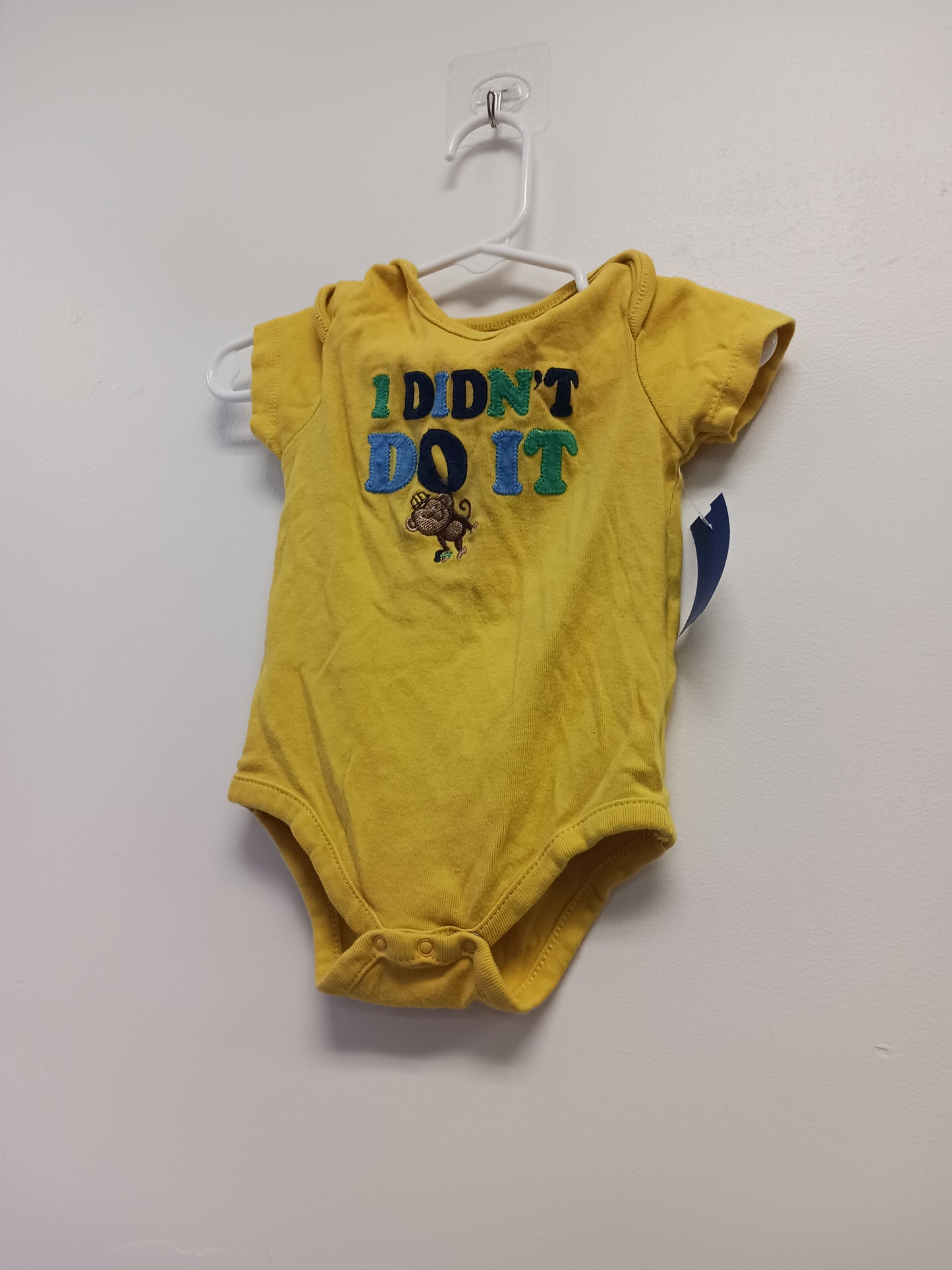 Yellow Members Mark Monkey Onesie 3/6m, 3M B