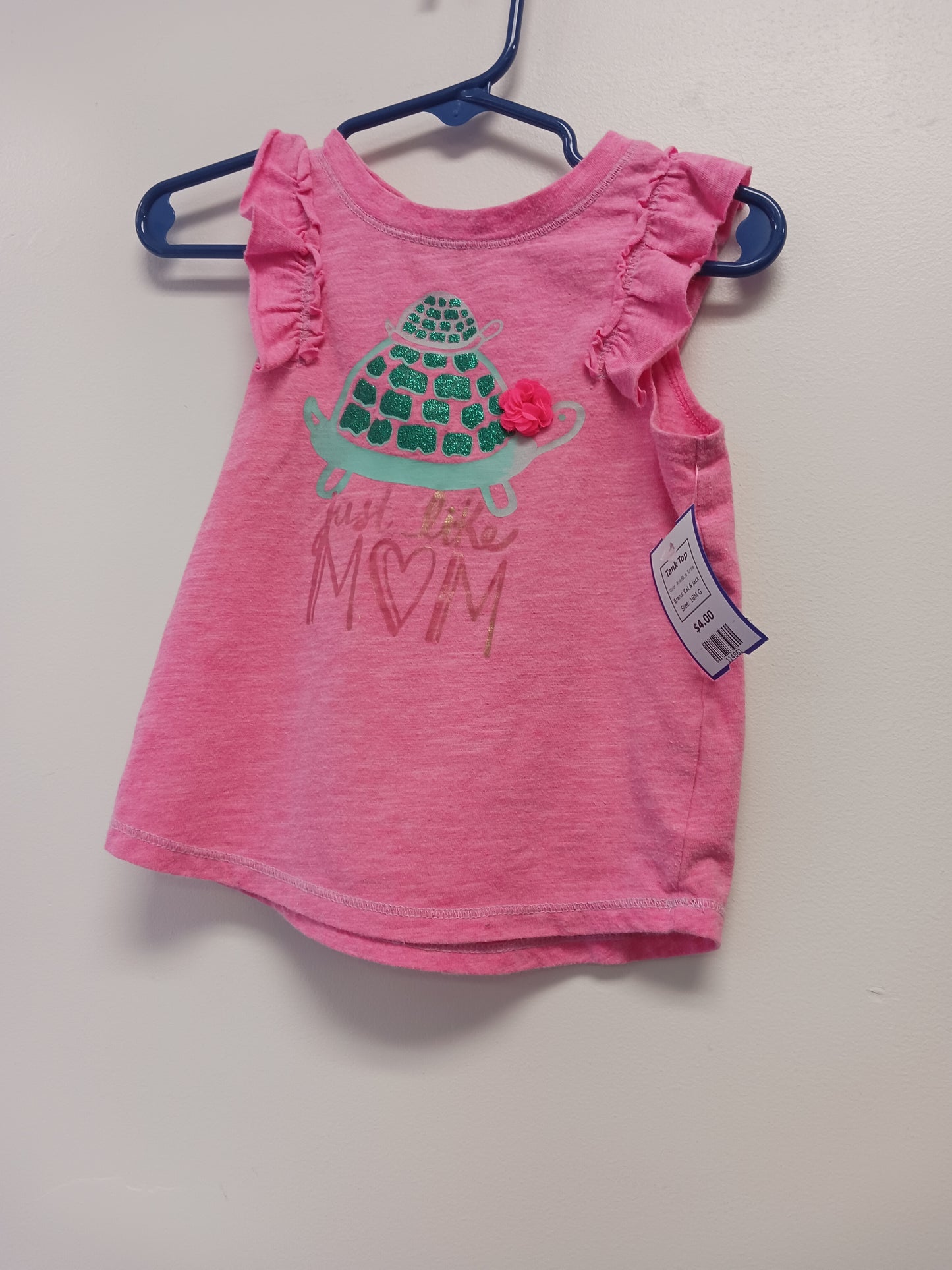 Pink/Blue Turtle Cat & Jack Tank Top, 18M G