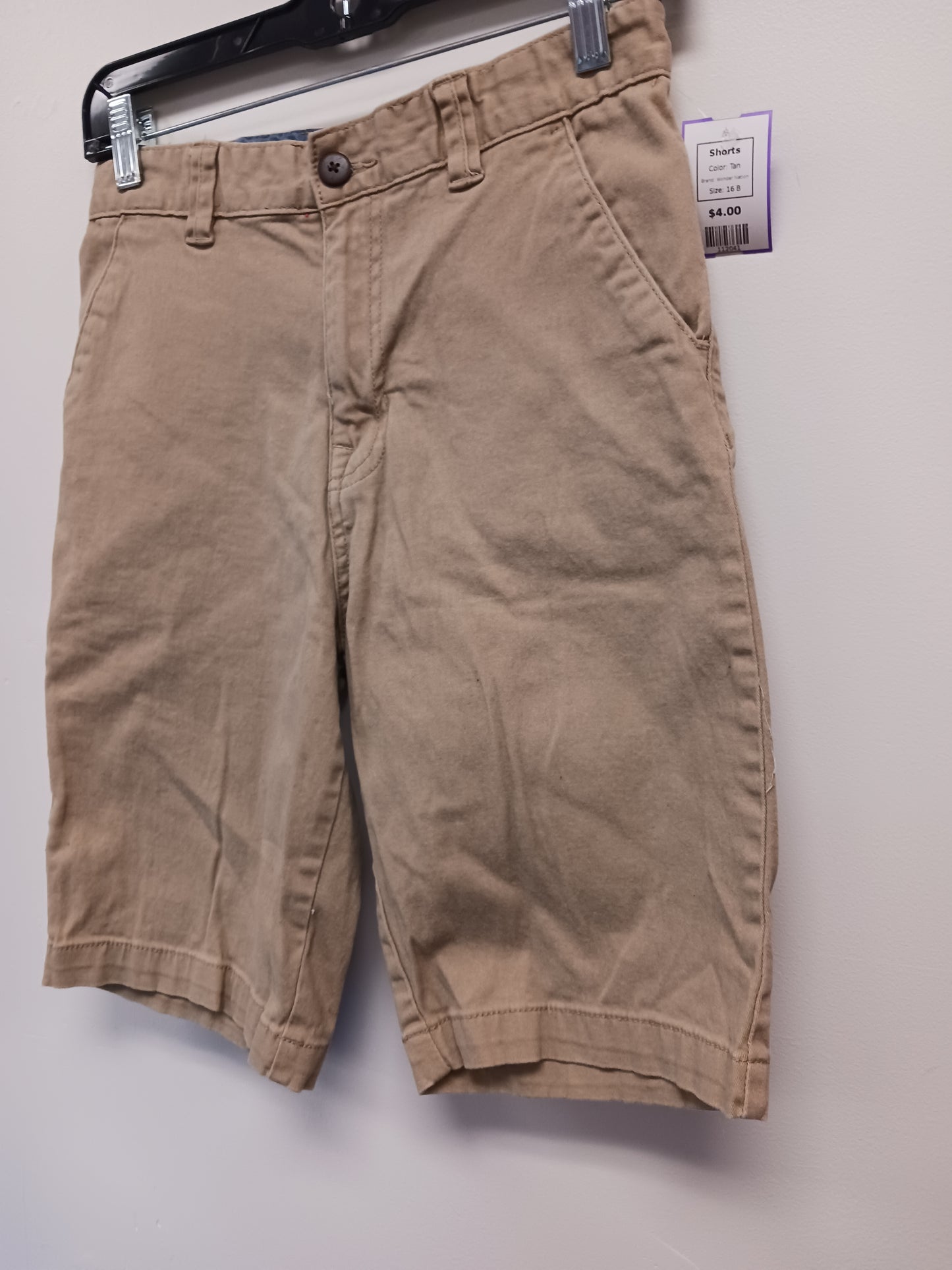 Tan Wonder Nation Shorts, 16 B