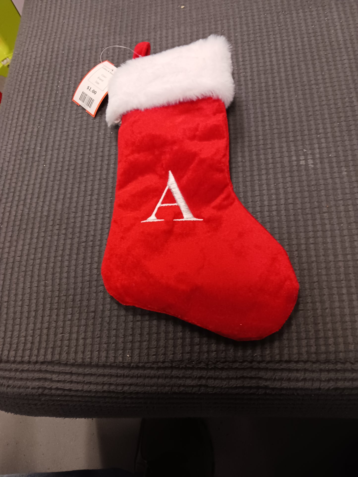 Letter A Stocking