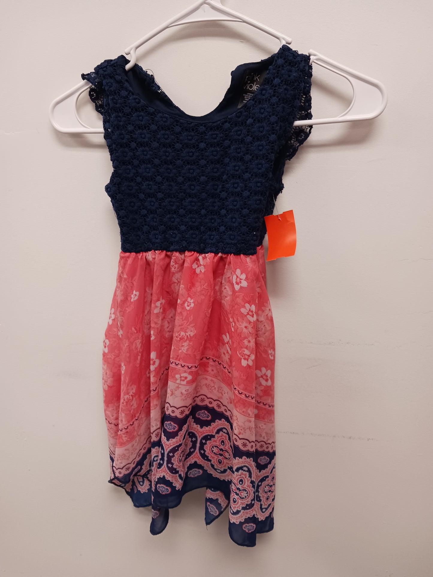 Blue/Pink Pink & Violet Colorful Dress, 4-5 G