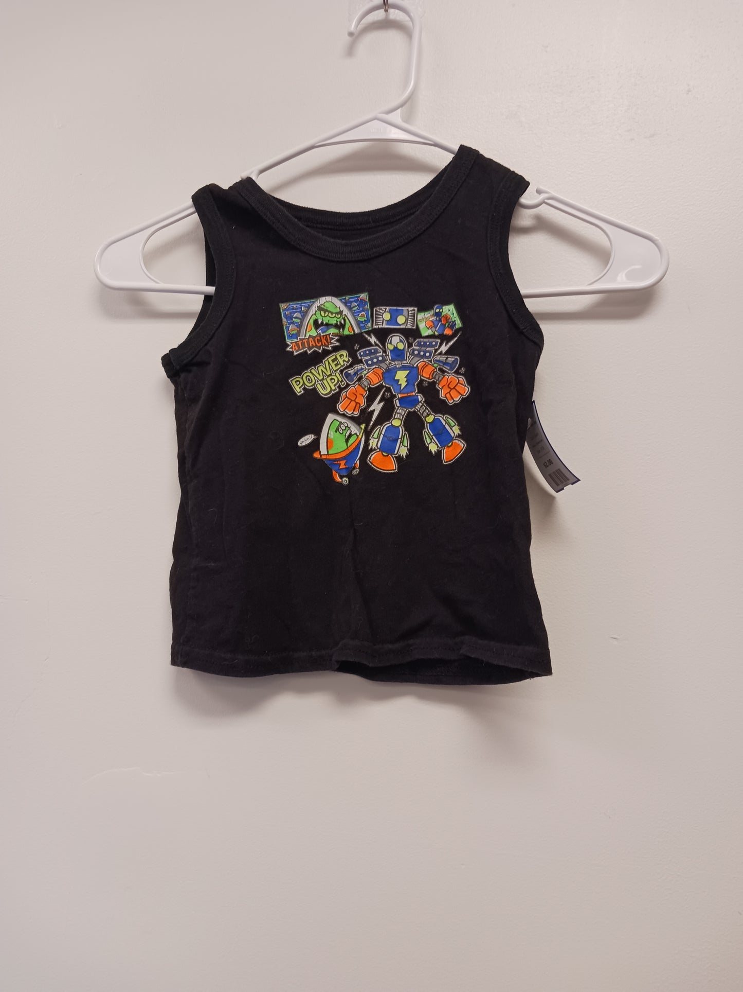 black Garanimals Robot Tank Top, 3T B
