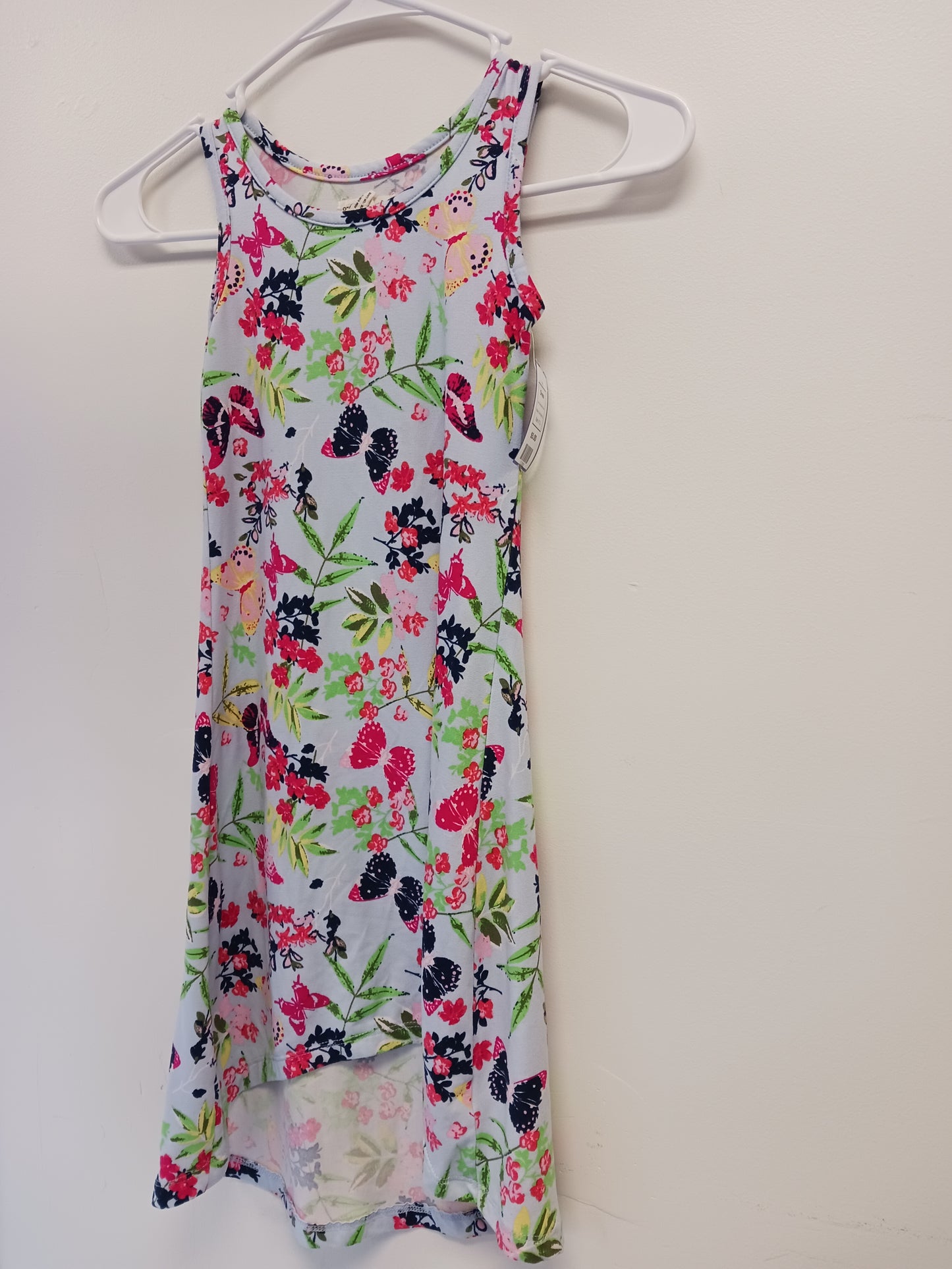 Blue Butterfly/Flower One Step Up Dress, 4T G