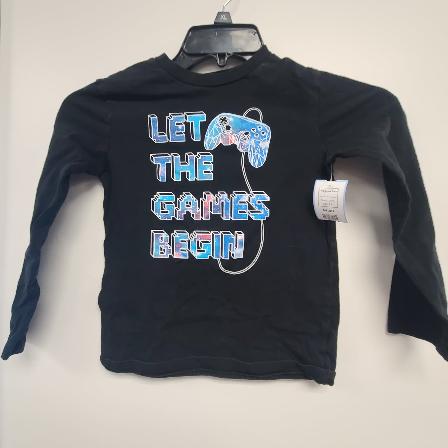Black Let The Games Begin Circo Longsleeve Shirt, 6 B