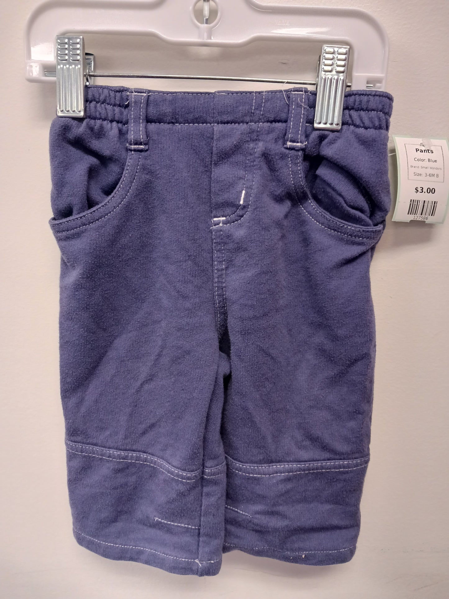 Blue Small Wonders Pants, 3-6M B