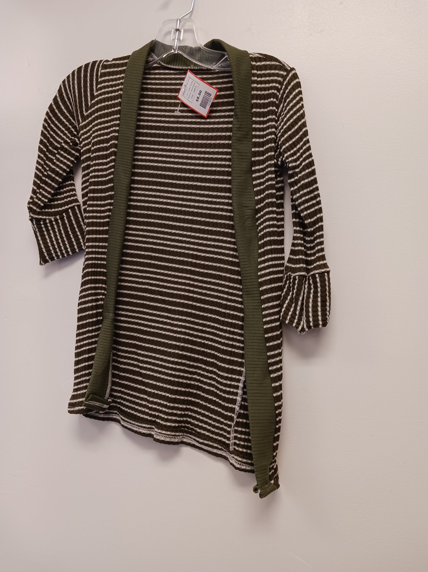 green stripe Boutique Long Sweater Duster 18/24m, 18M G