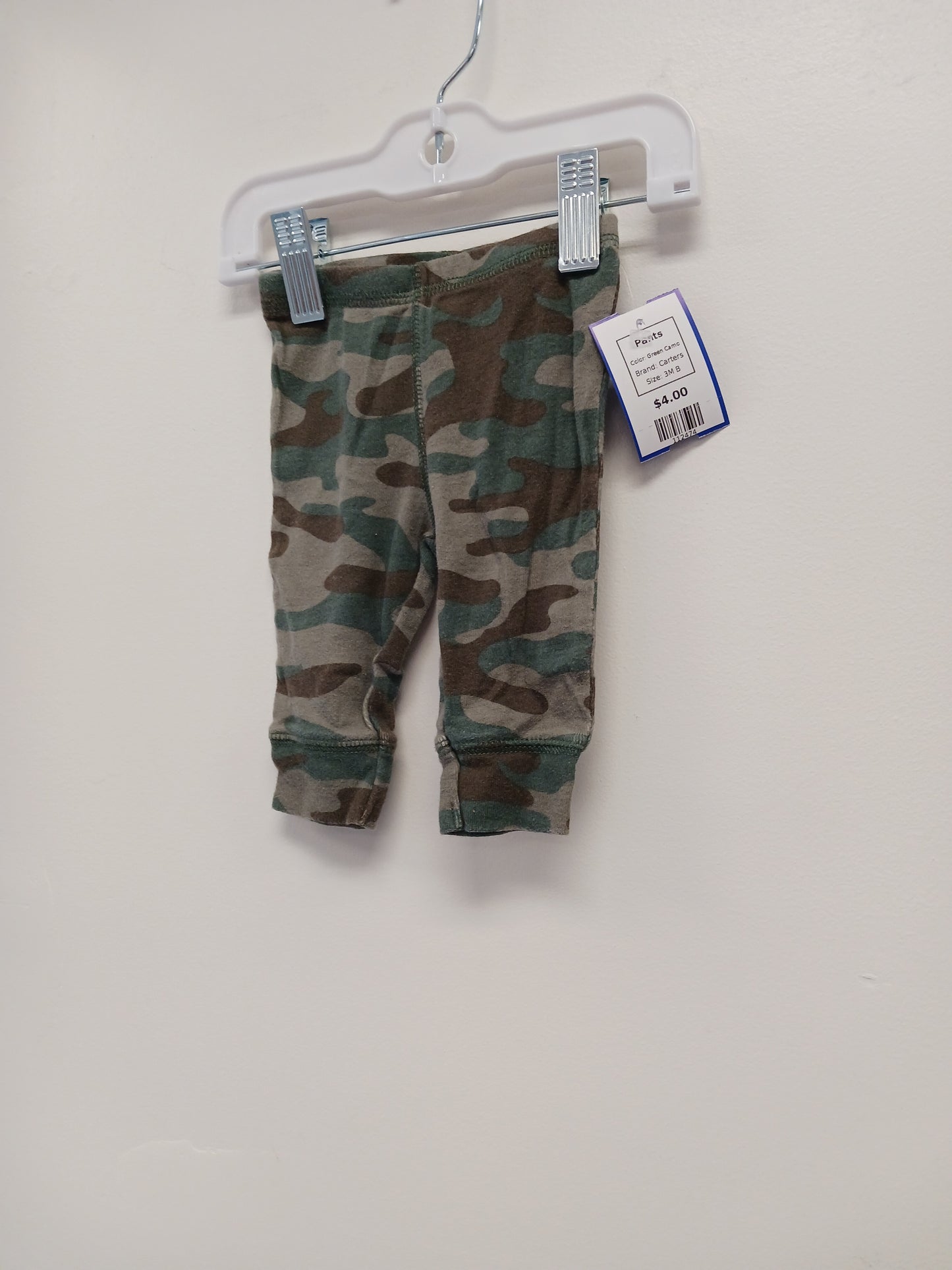 Green Camo Carters Pants, 3M B