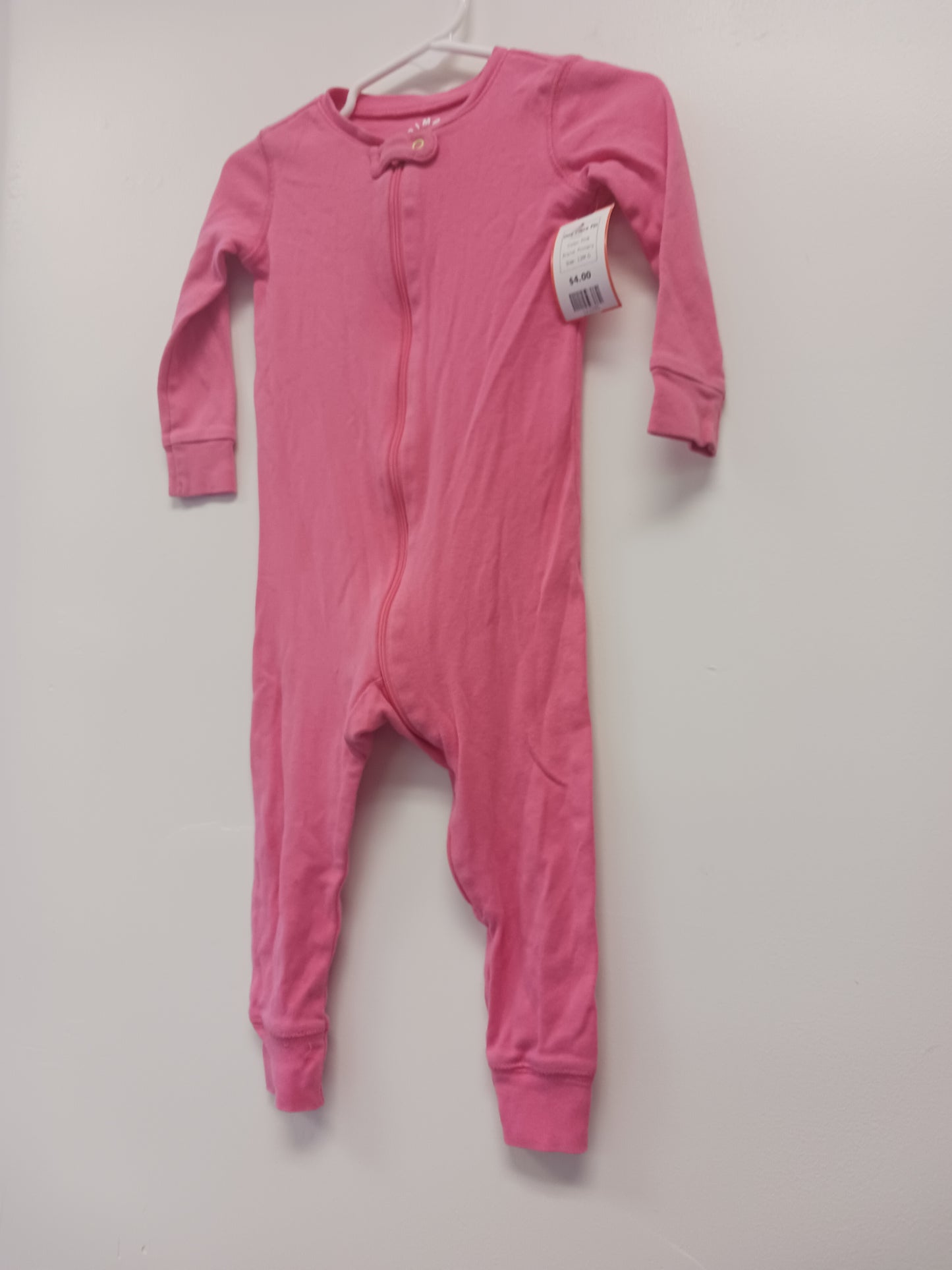 Pink Primary One Piece Pjs, 12M G