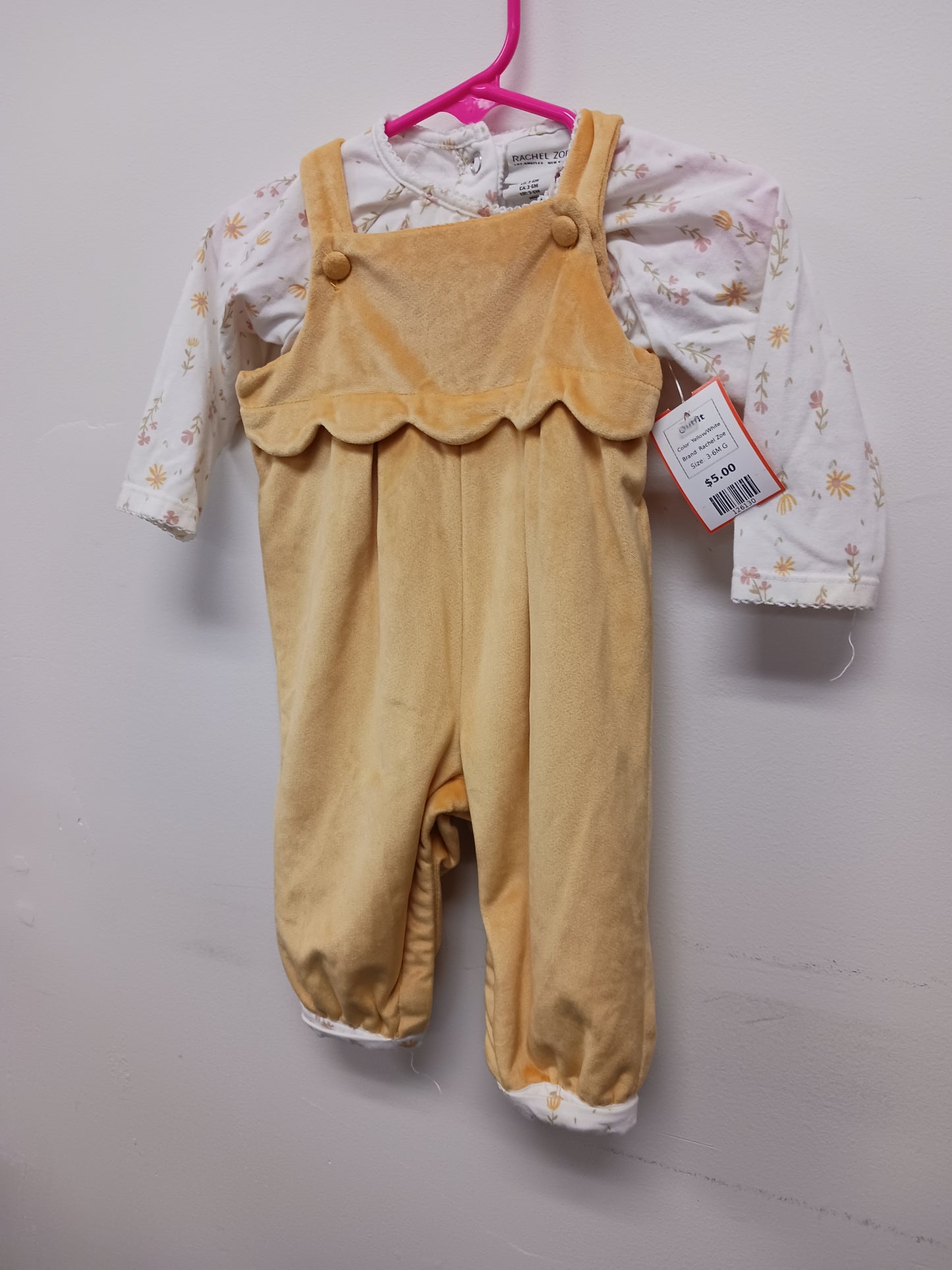 Yellow/White Rachel Zoe Outfit, 3-6M G