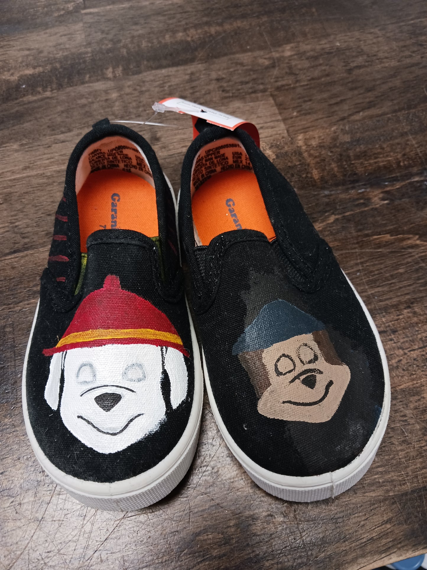 Black Garanimals Paw Patrol slip ons, 7 B