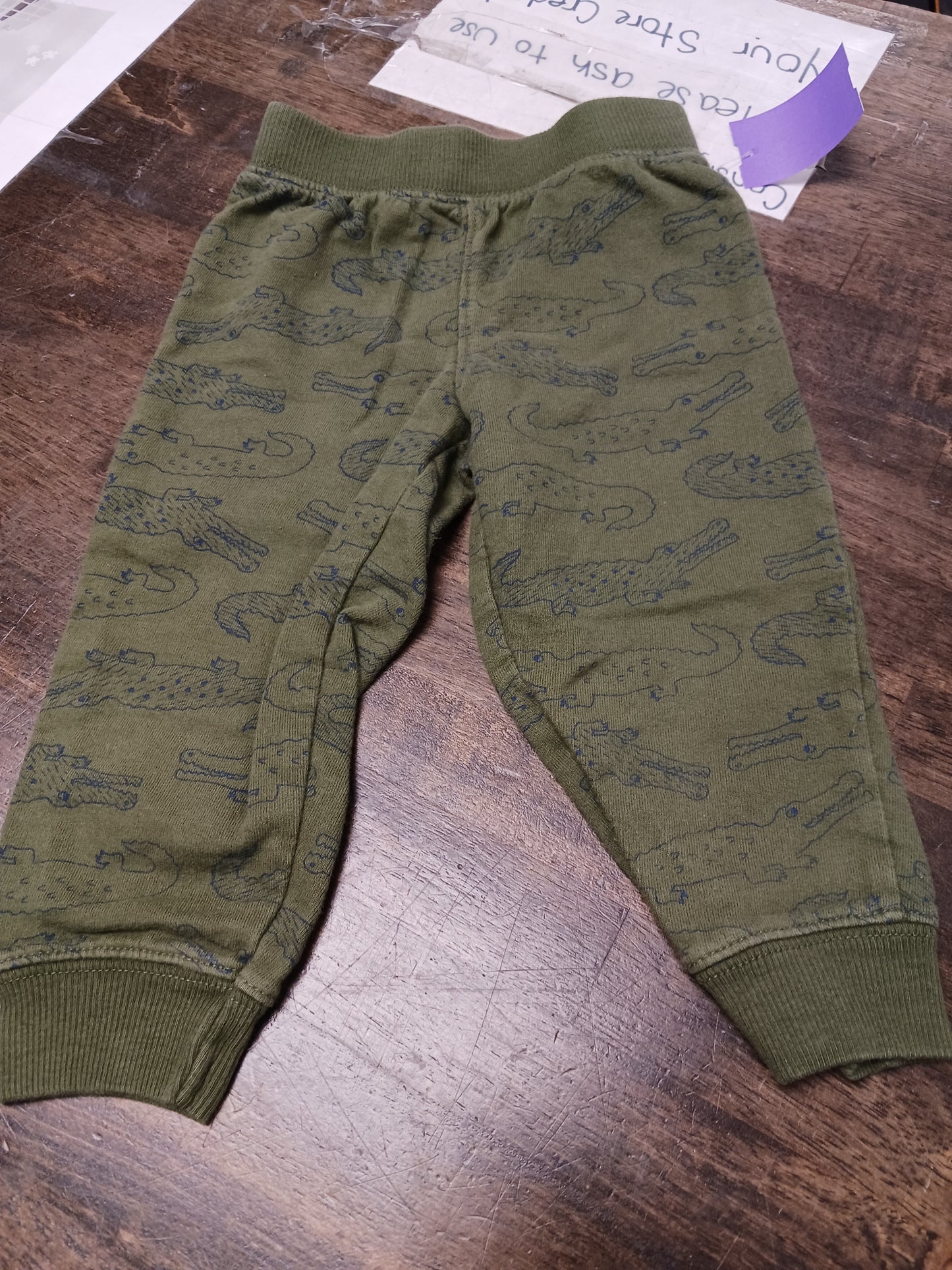 Green Alligator Carters Pants, 18M B