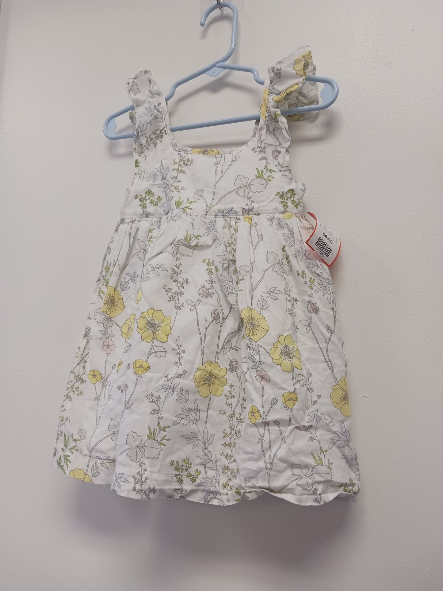 White/Yellow Flower Gap Dress, 18M G