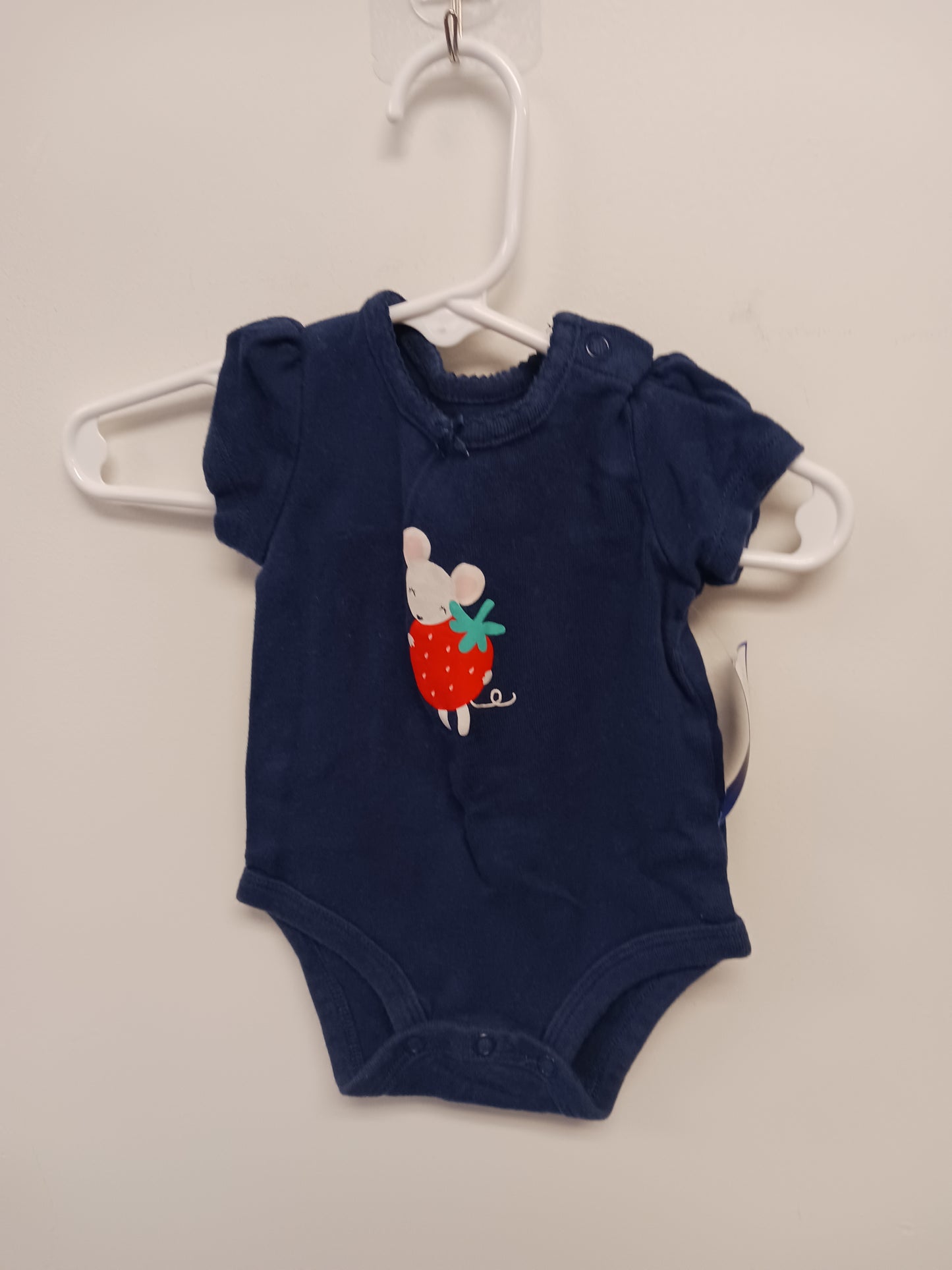 blue Carters Mouse w/strawberry onesie, 3M G