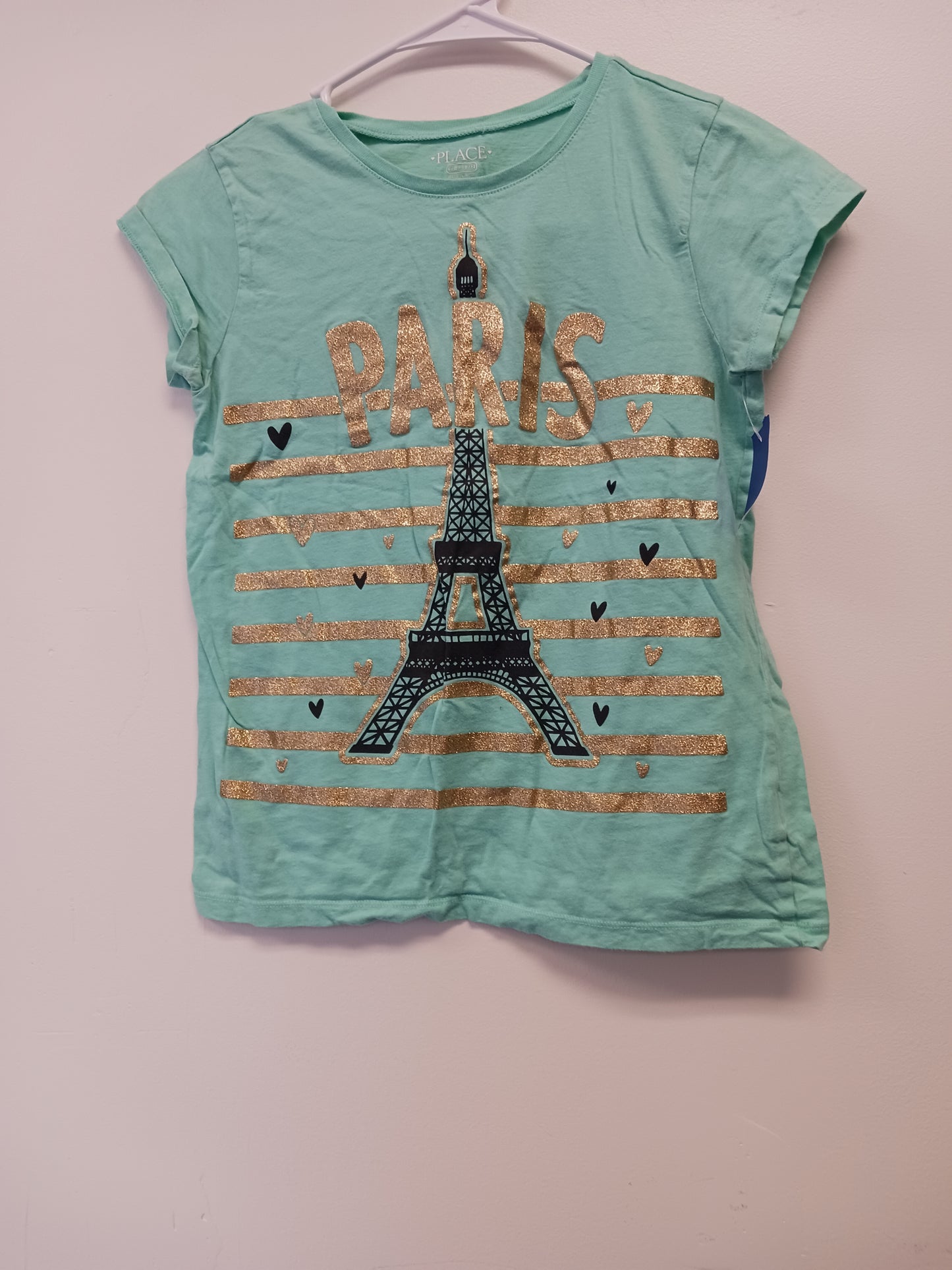 Green Childrens Place Paris Tshirt 10/12, 10 G