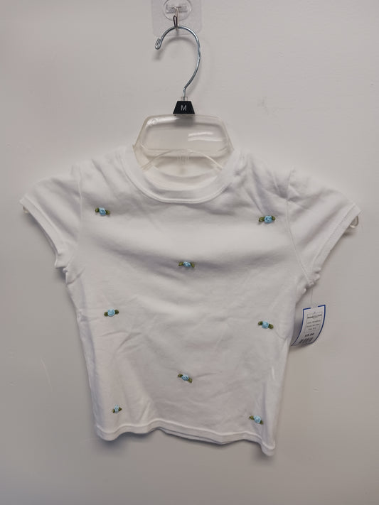 White/Blue Art Class Rosebud Shirt, 8 G
