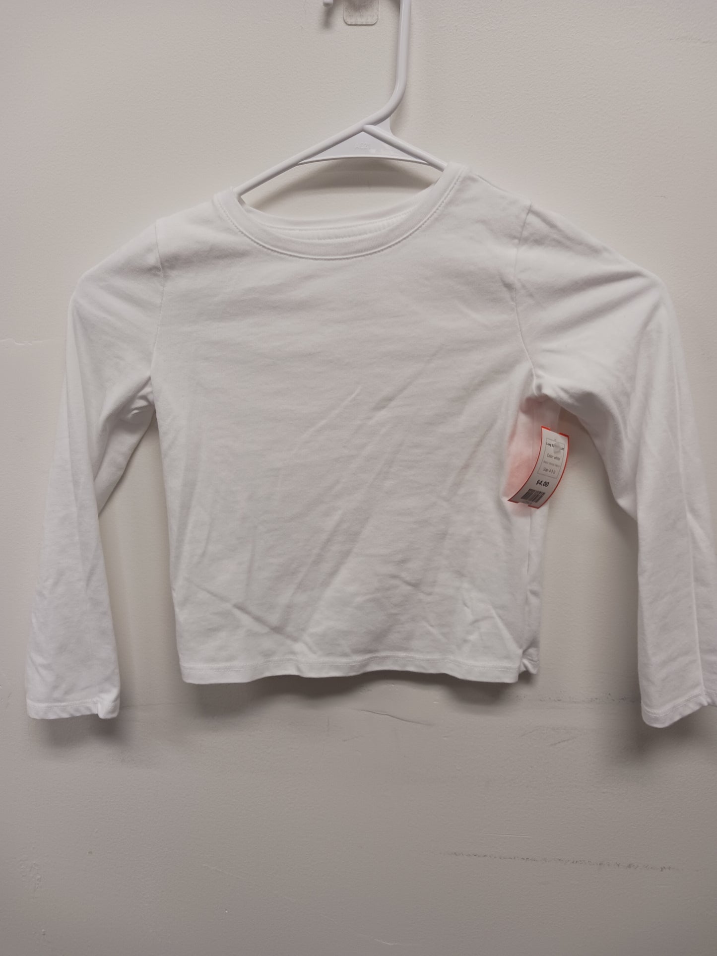 white Wonder Nation Long Sleeve Shirt, 4-5 G