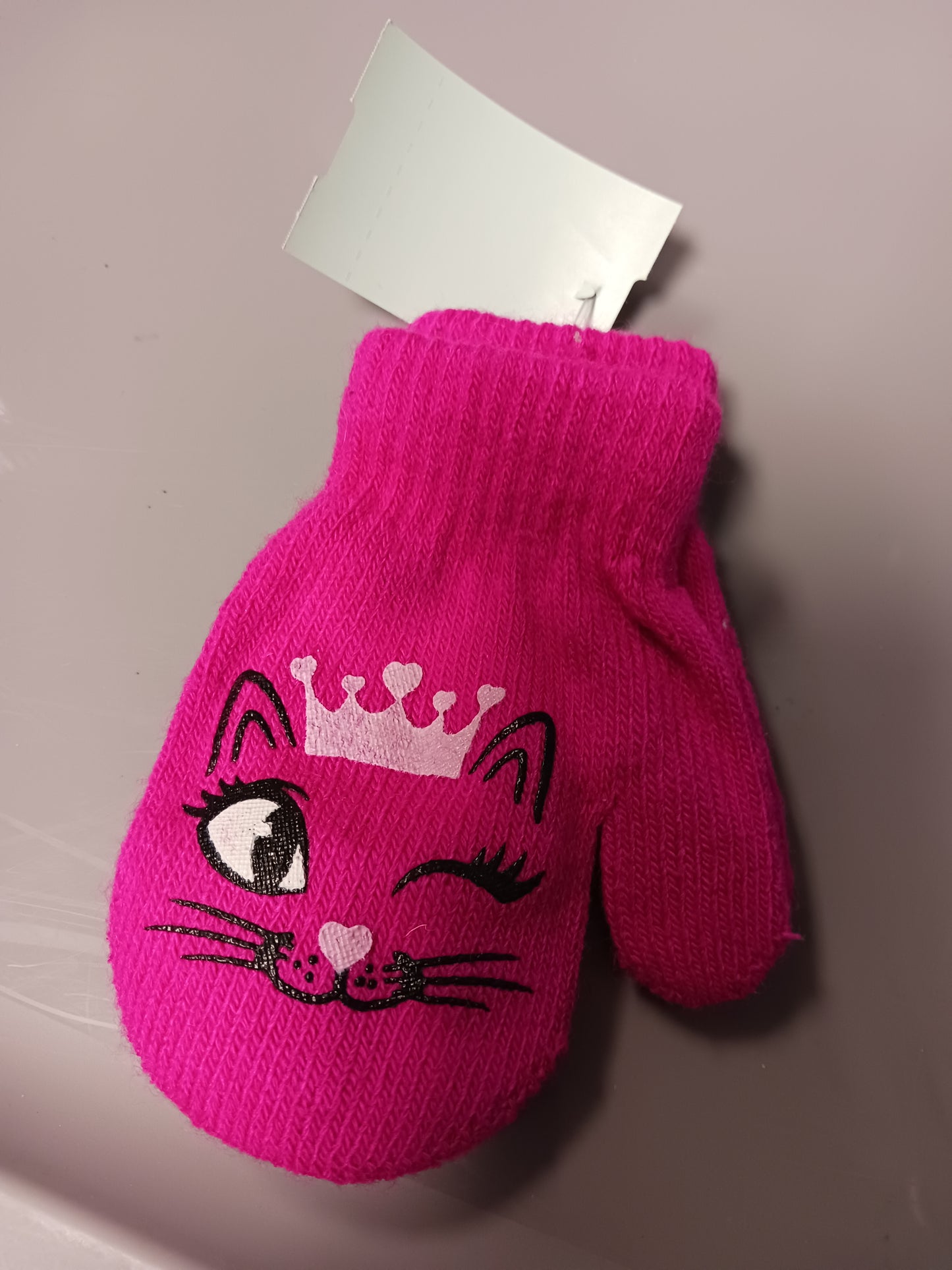 Pink Cat Mittens