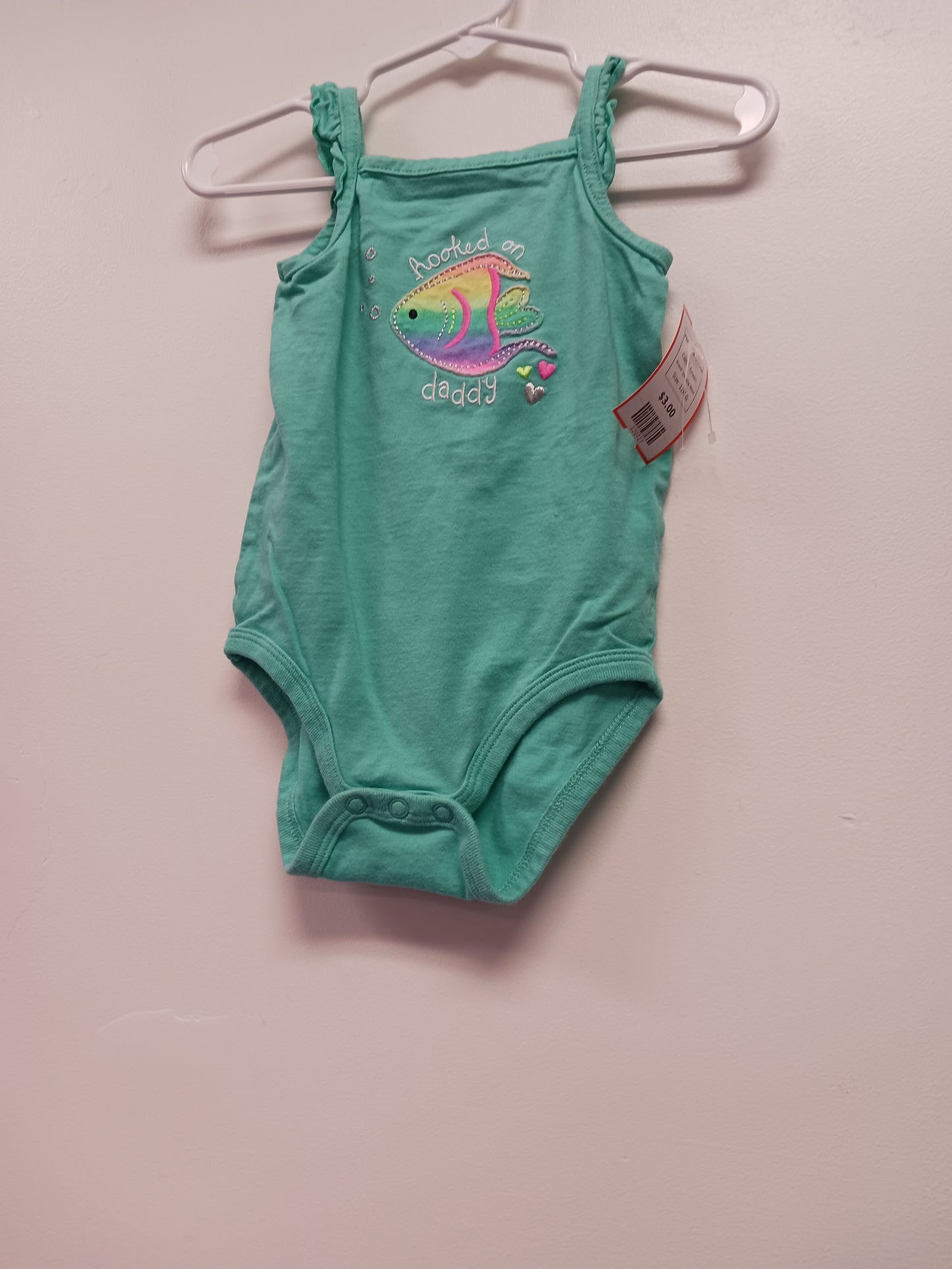 Green Jumping Bean Fish Tank Onesie, 12M G