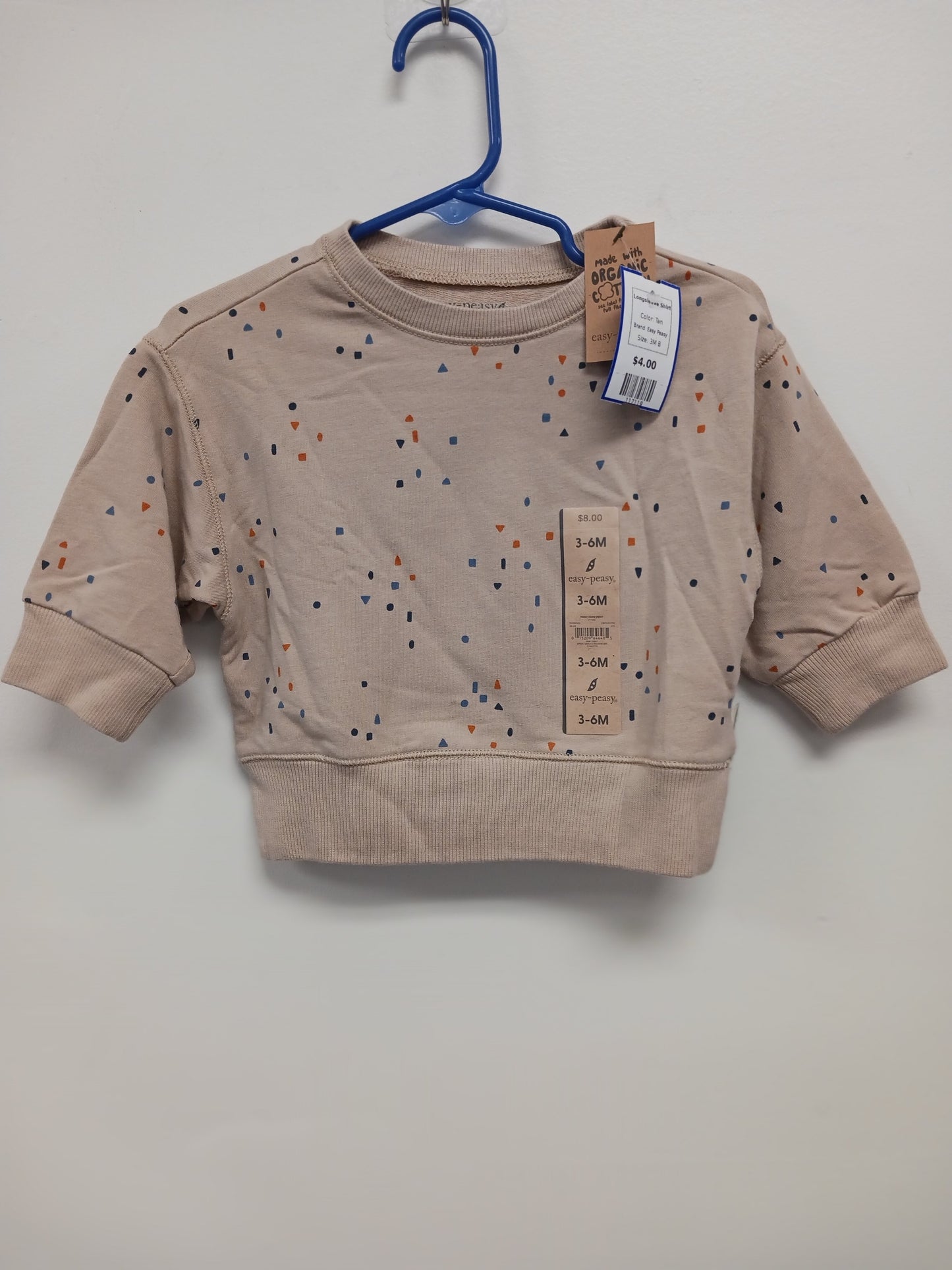 Tan Easy Peasy Longsleeve Shirt, 3M B