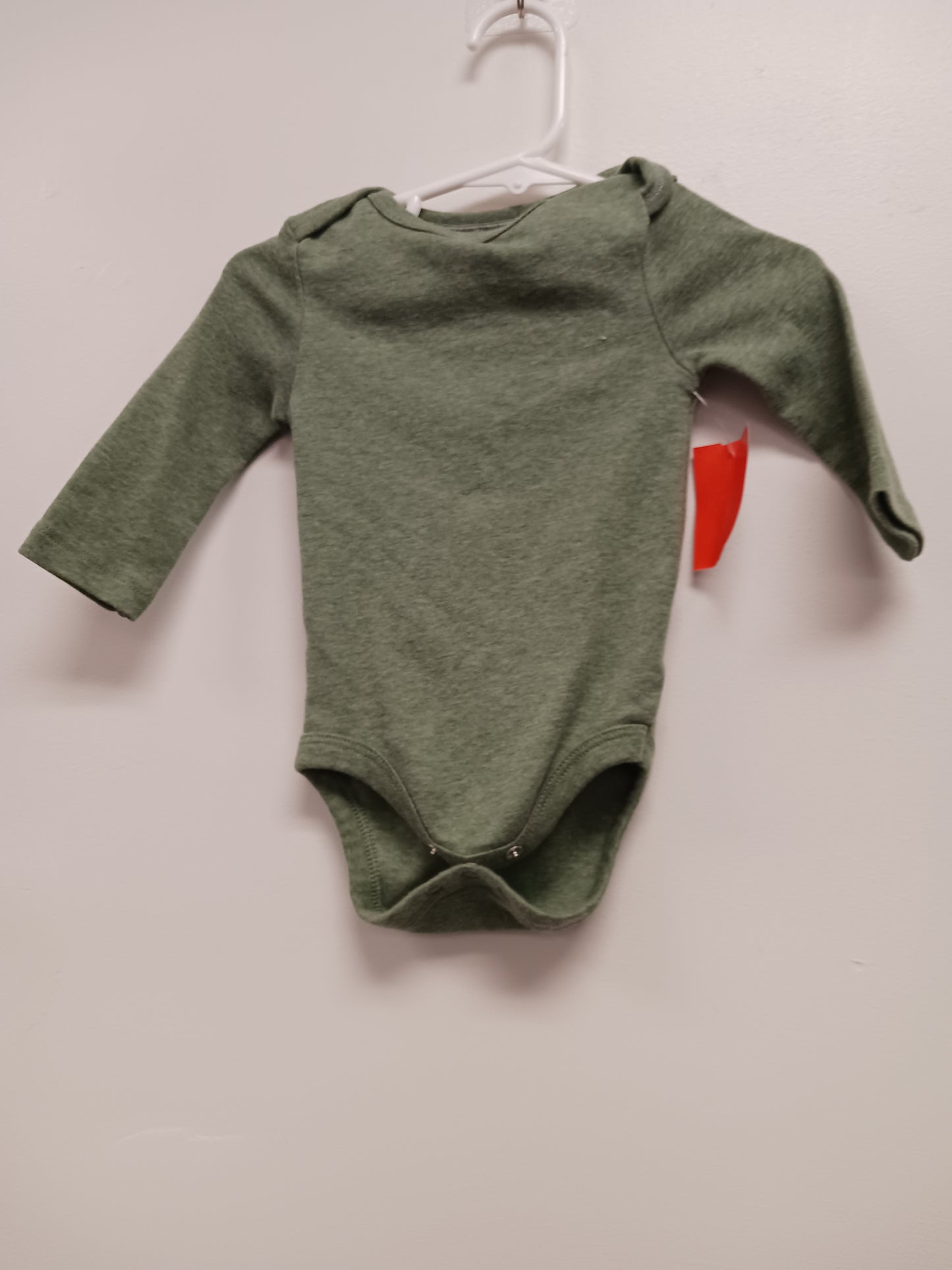 Green Cloud Island Long Sleeve Onesie, 3-6M B