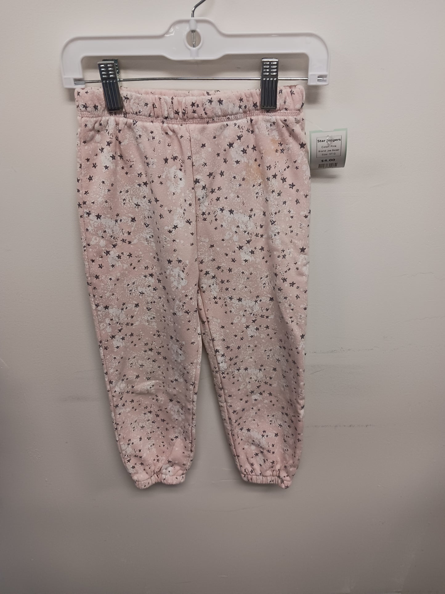 Pink Joe Boxer Star Joggers, 5T G