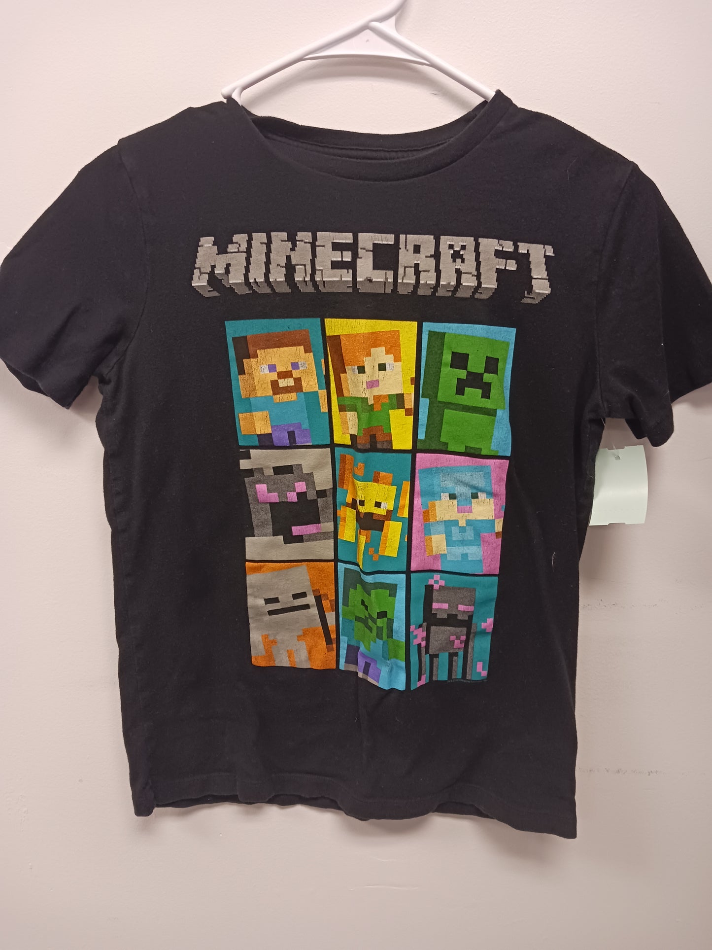 Black Old Navy Minecraft Tshirt, 10-12 B