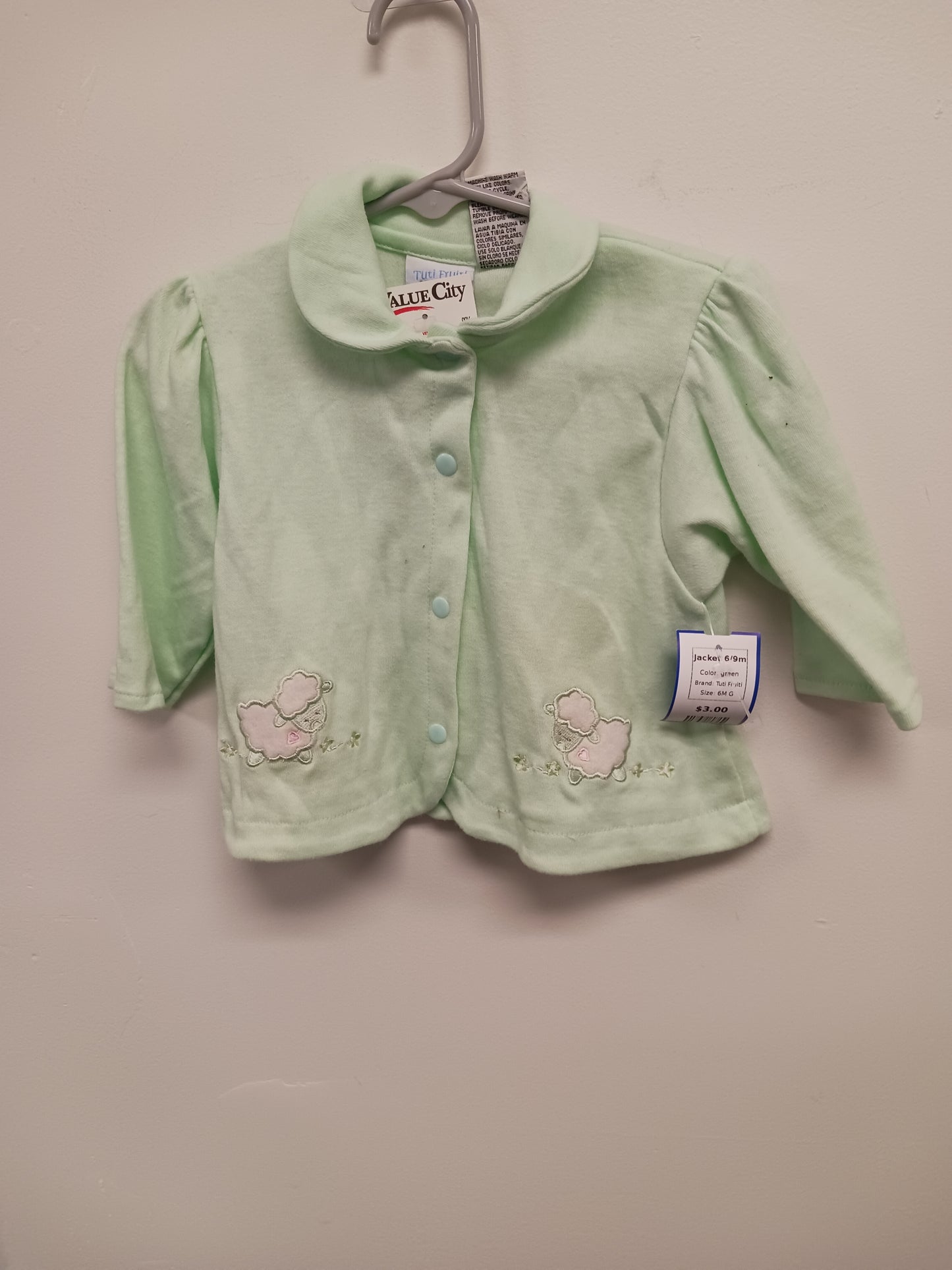 green Tuti Fruiti Jacket 6/9m, 6M G